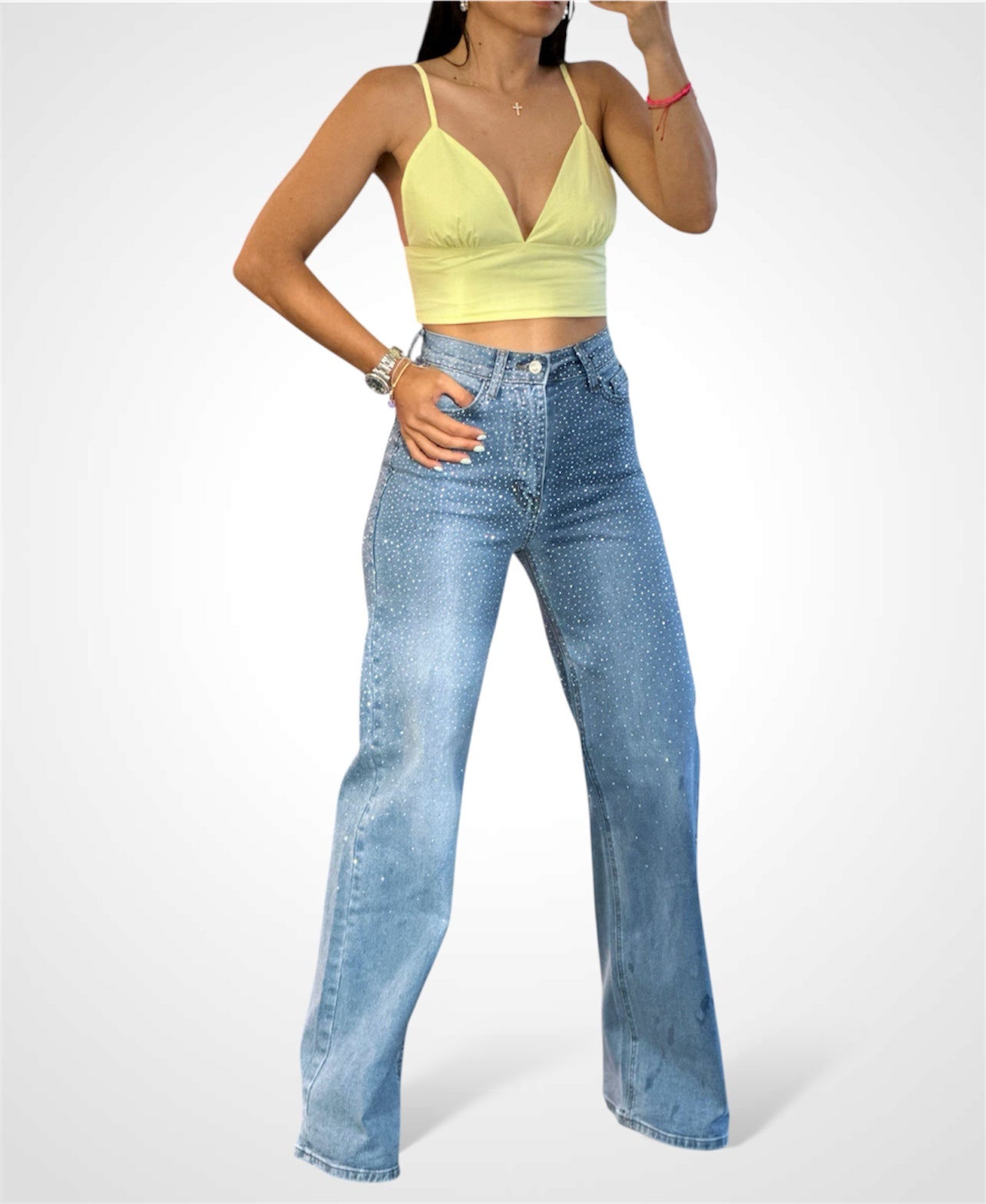 YELLOW SOLID BRA TOP