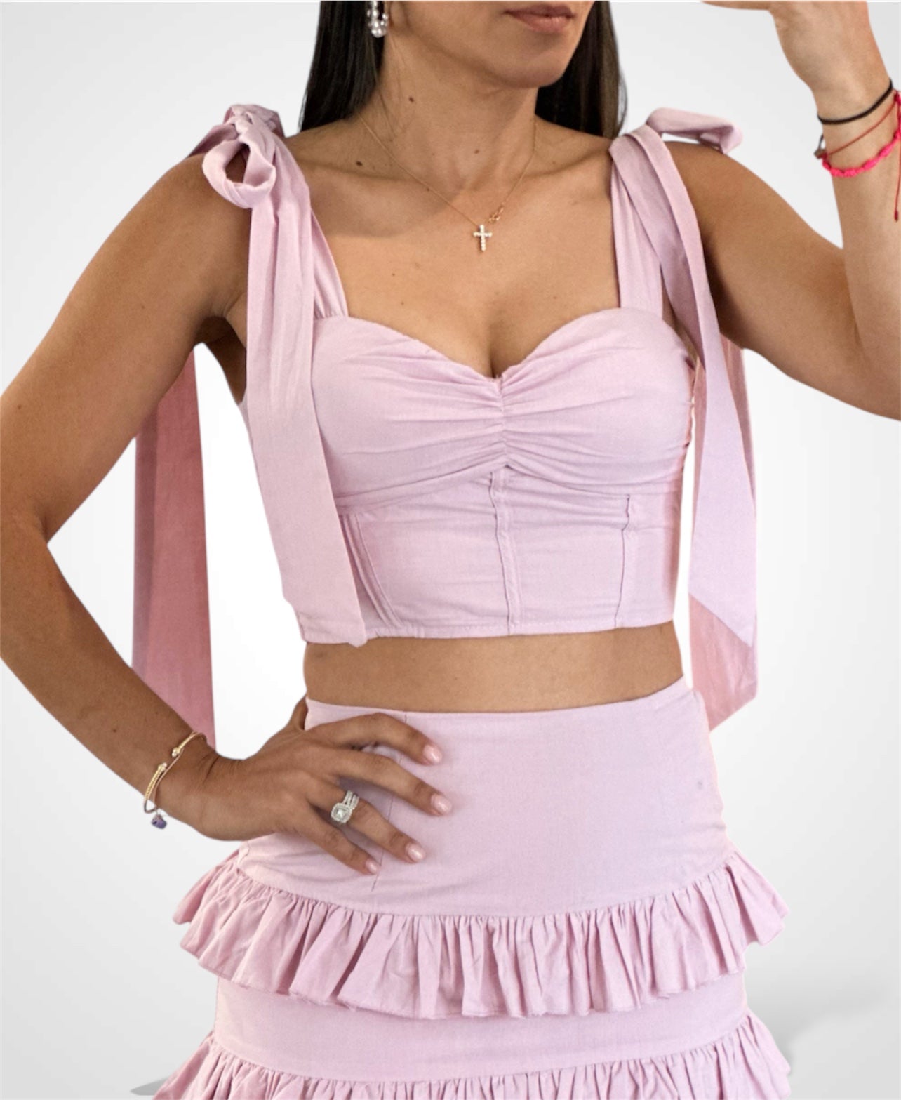 Mauve Ruffle Set