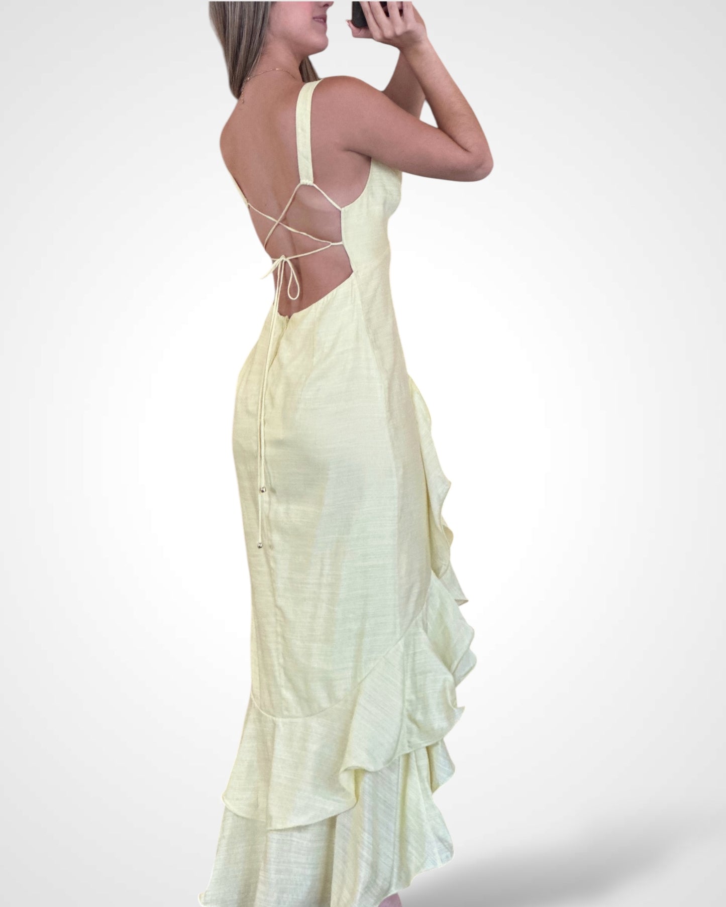 SJQ-ASYMMETRICAL TIERED MAXI DRESS