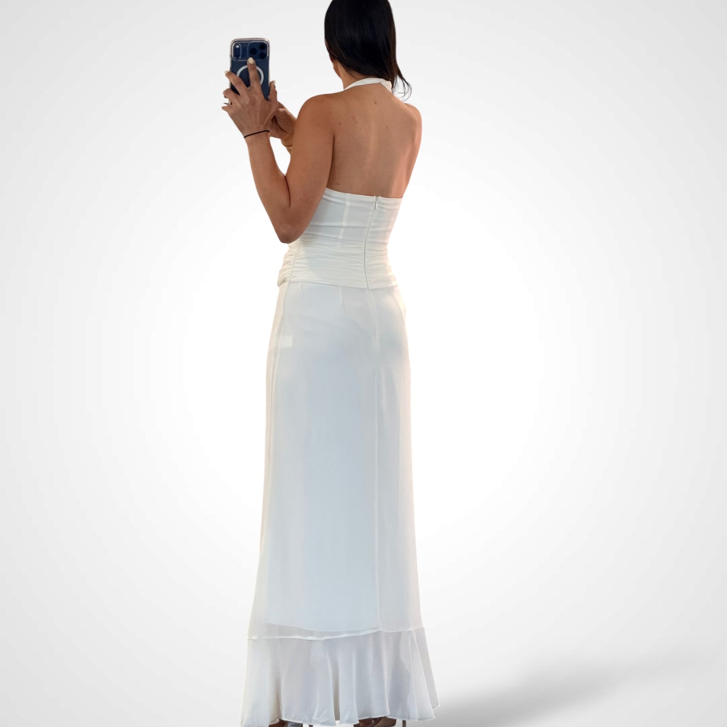 Drape Cowl Neck Maxi Dress