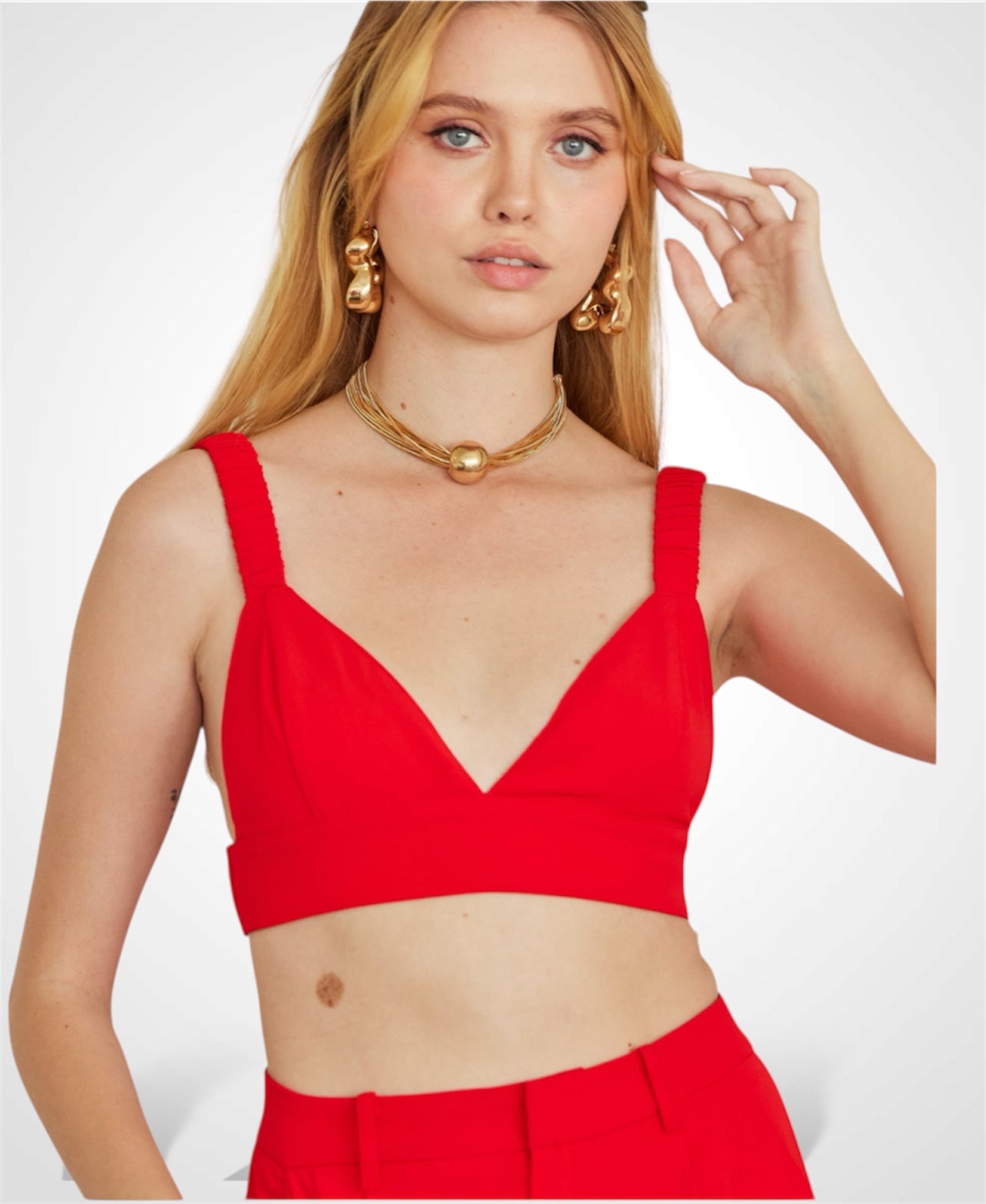 ELASTIC SHOULDER STRAP BRALETTE TOP