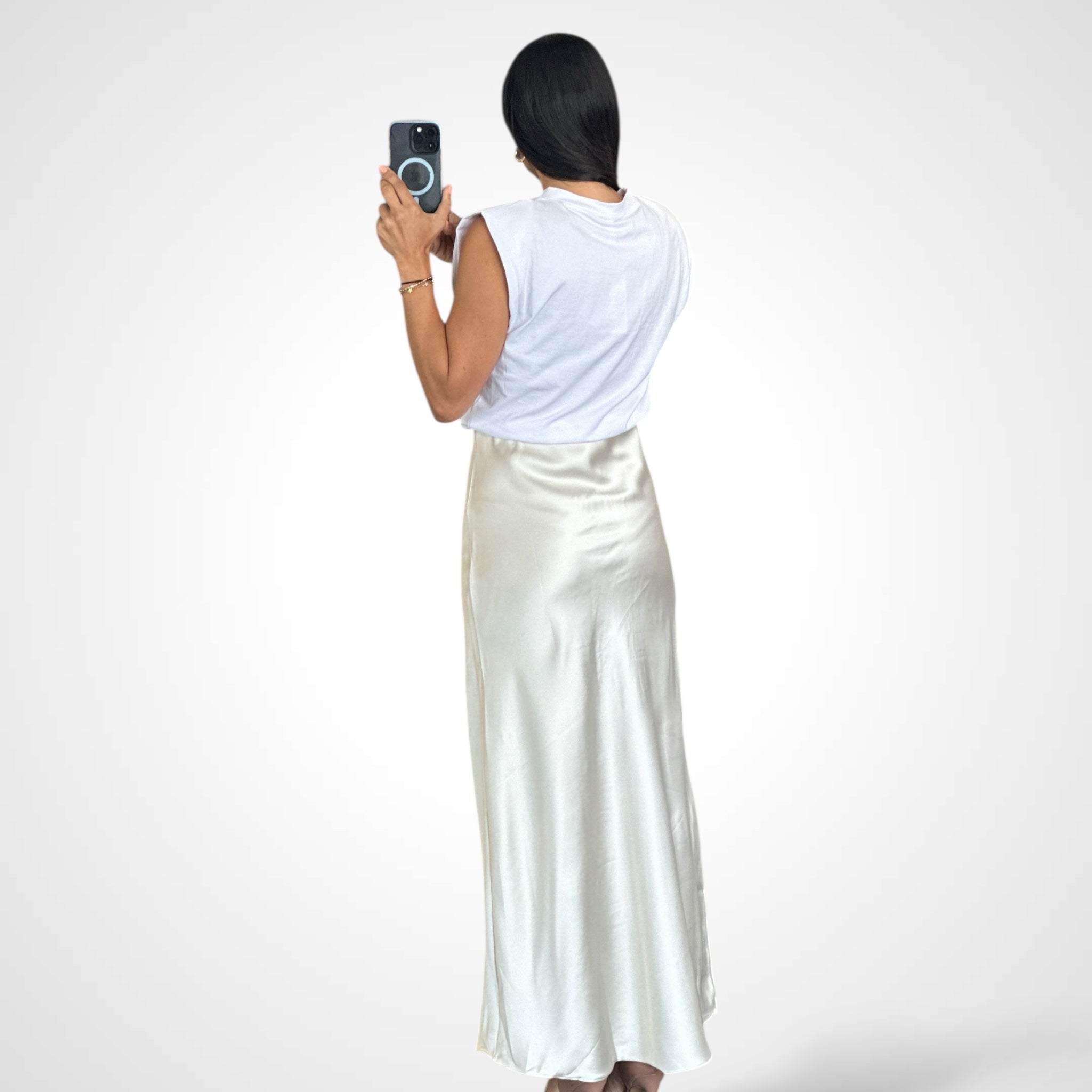 SJQ-Contrasting Sleeveless Midi Dress