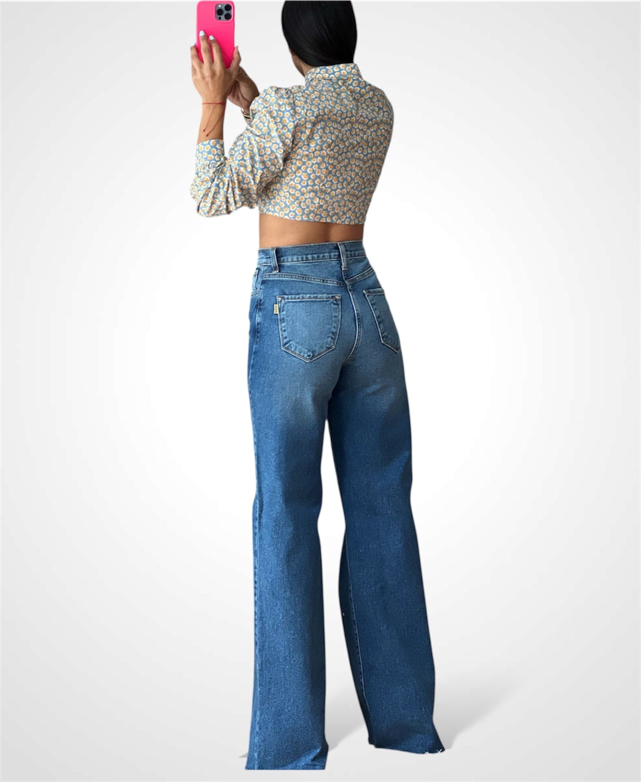 Blue & Yellow Crop Top