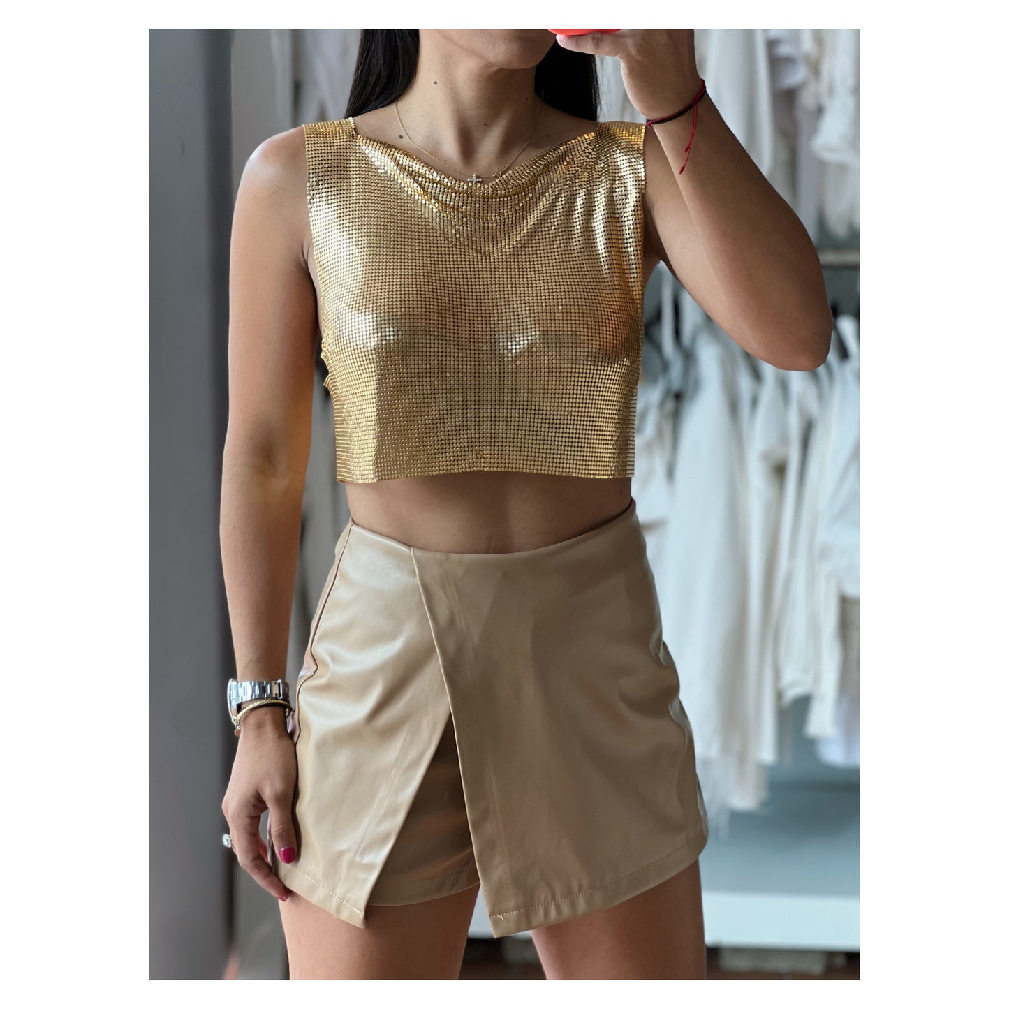 LATTE CLASSIC PU SKORT