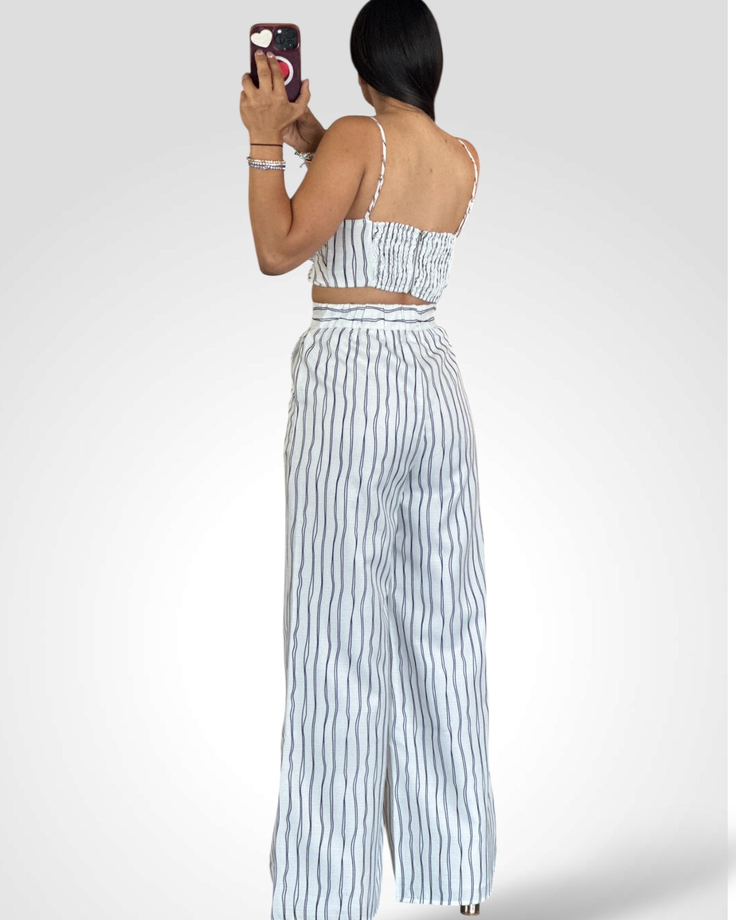 Stripe Wide-leg Pants
