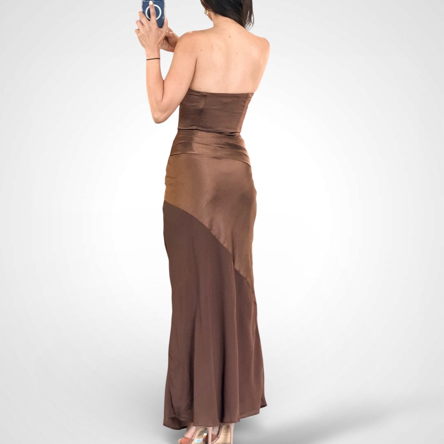 Chocolate Satin Dress