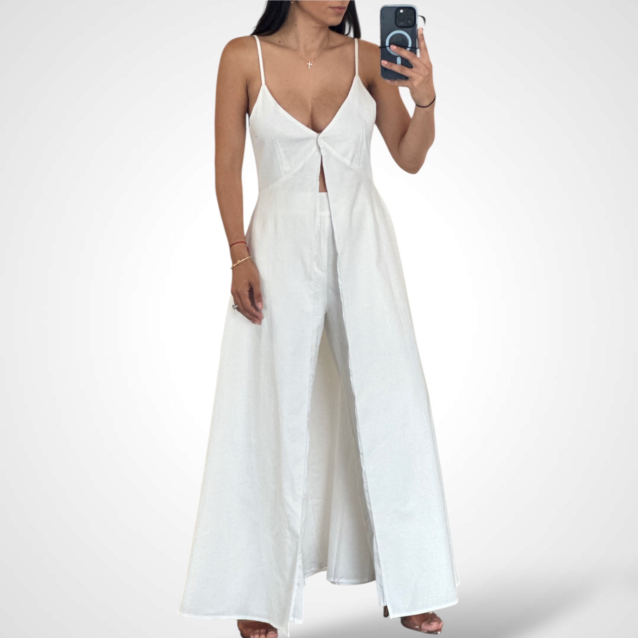 SJQ-LONG PANTS WHITE SET