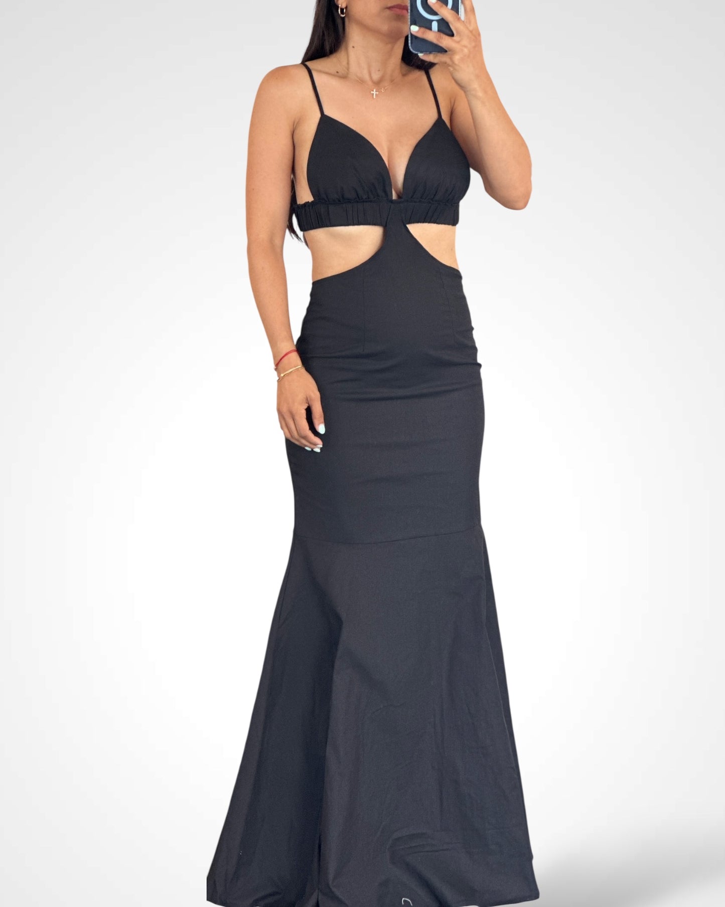 SJQ-BLACK ITALIAN LOVE MAXI DRESS
