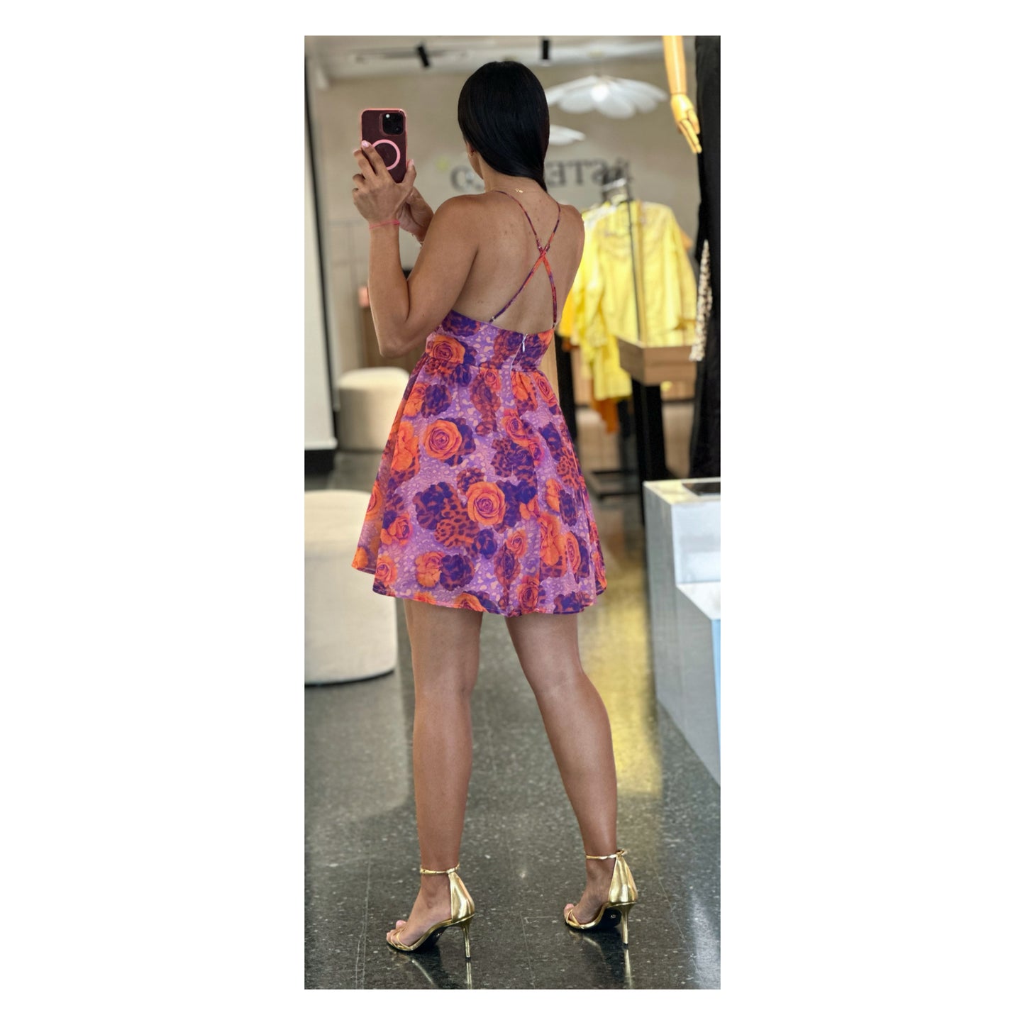 Multi Violet Mini Dress