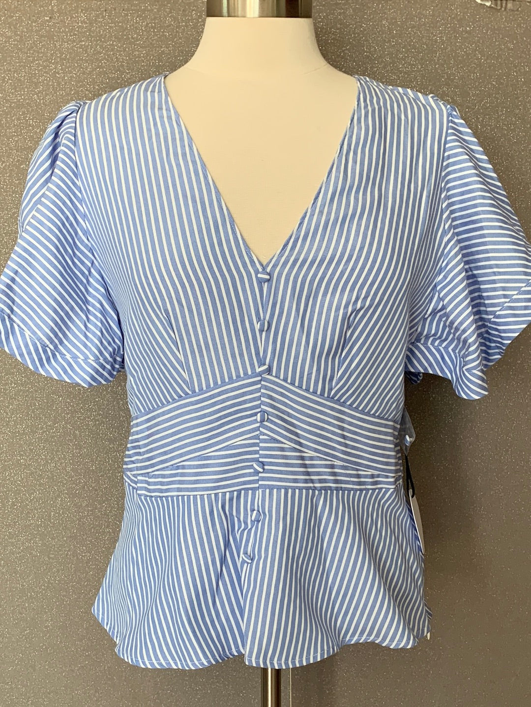 BLUE & WHITE STRIPES TOP