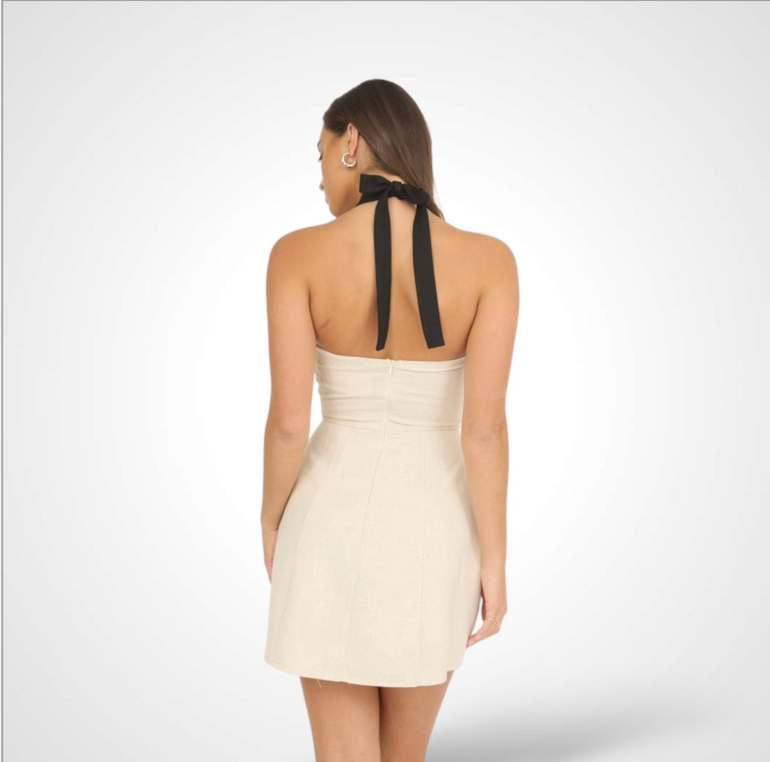 SJQ-Halter Keyhole Mini Dress