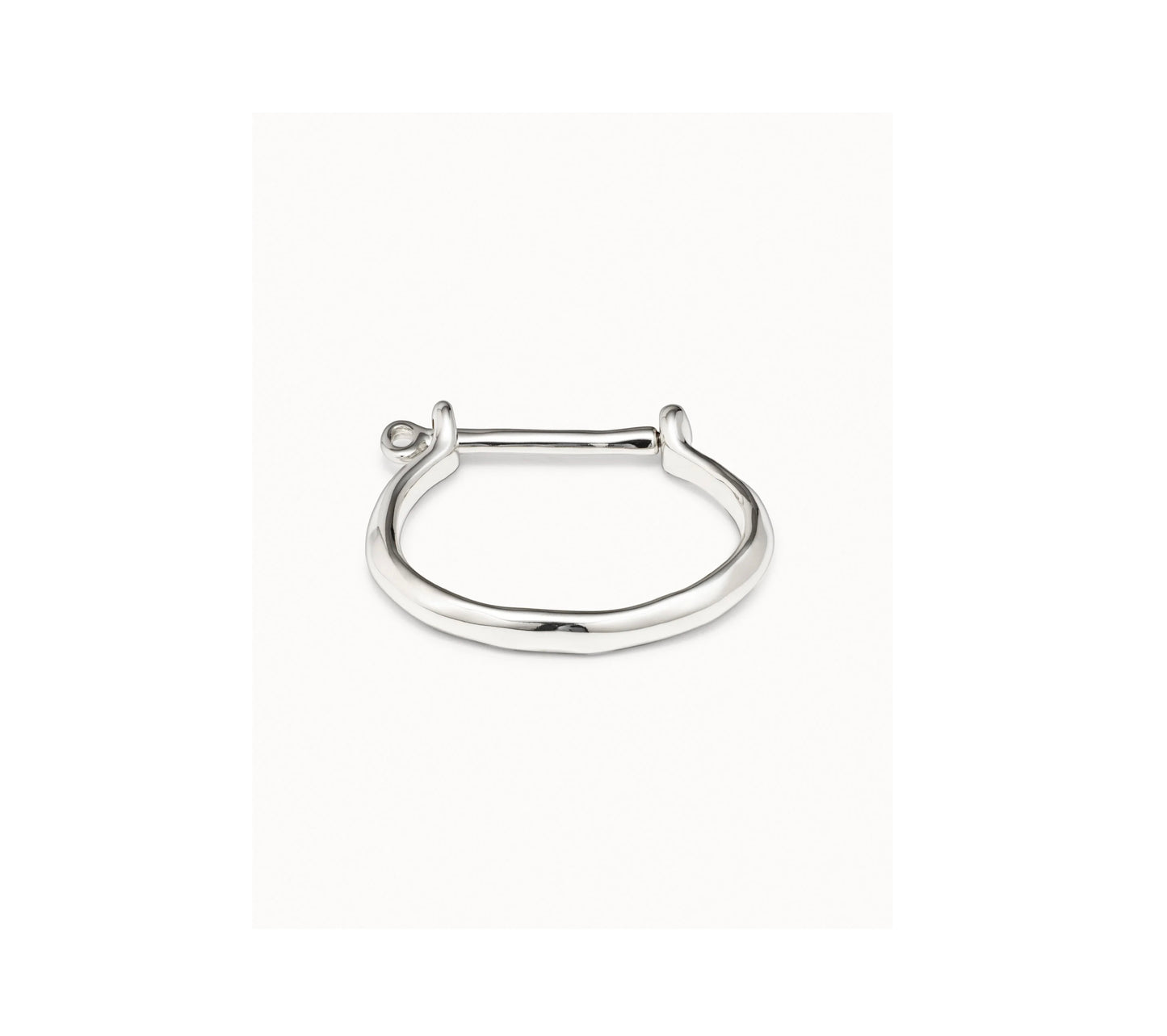 UNO D 50-Sterling silver-plated rigid bracelet