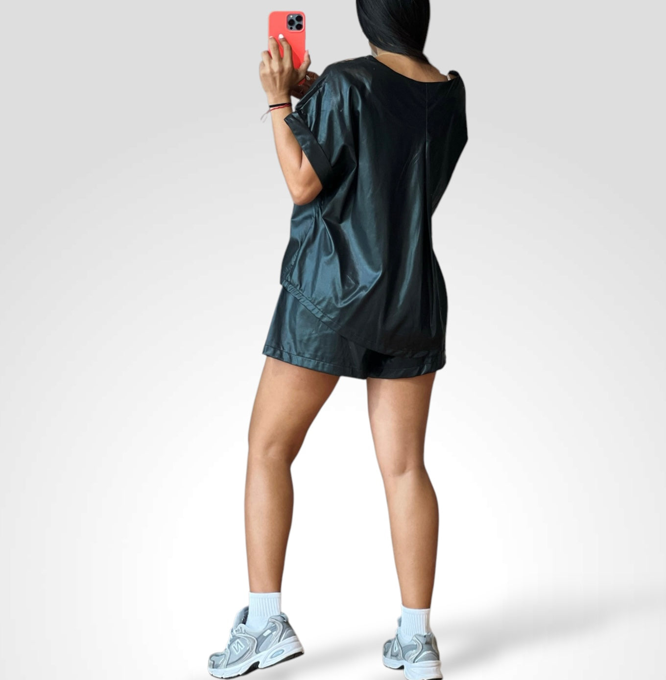 Faux Leather Oversized Set