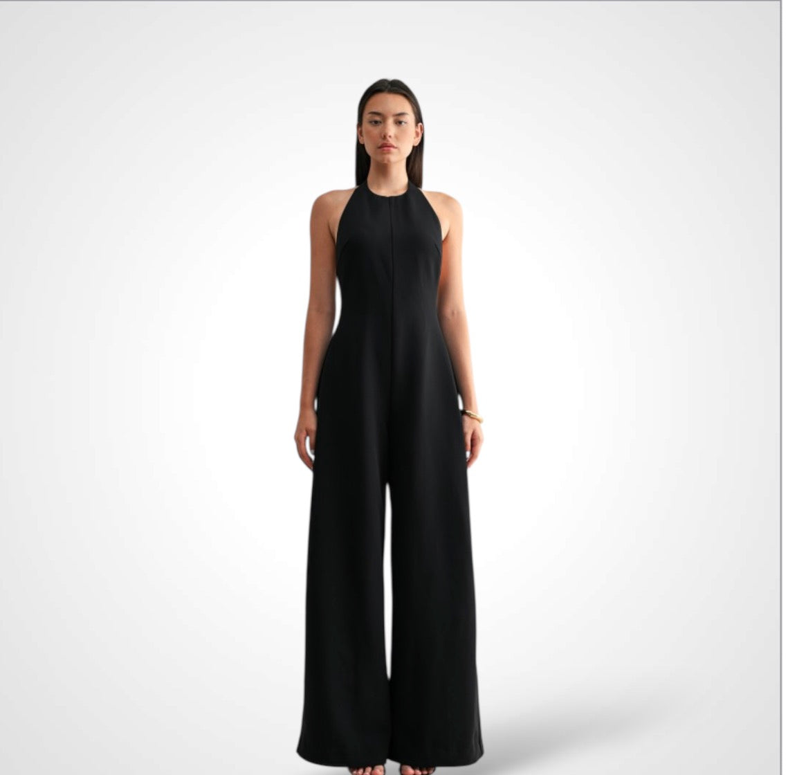 SJQ-BLACK HALTER LONG JUMPSUIT