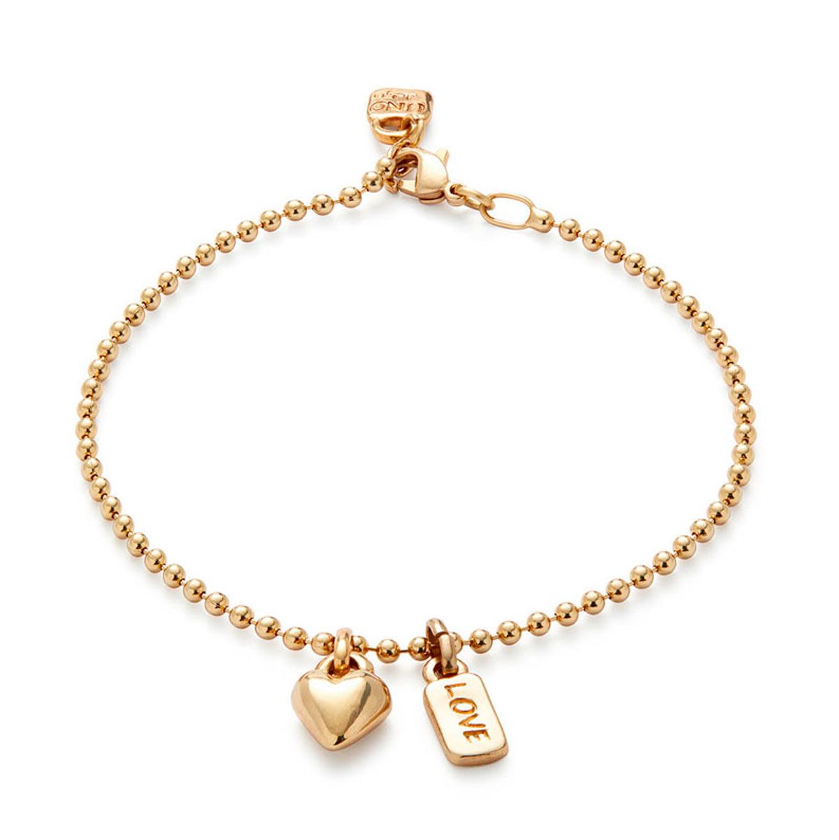 Uno de 50 18K gold-plated bracelet with oval links
