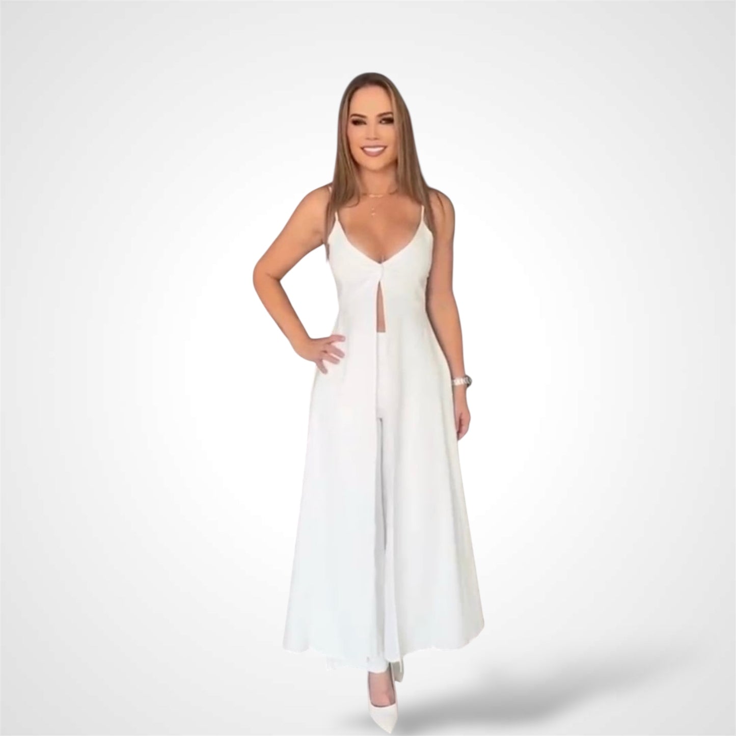 LONG PANTS WHITE SET