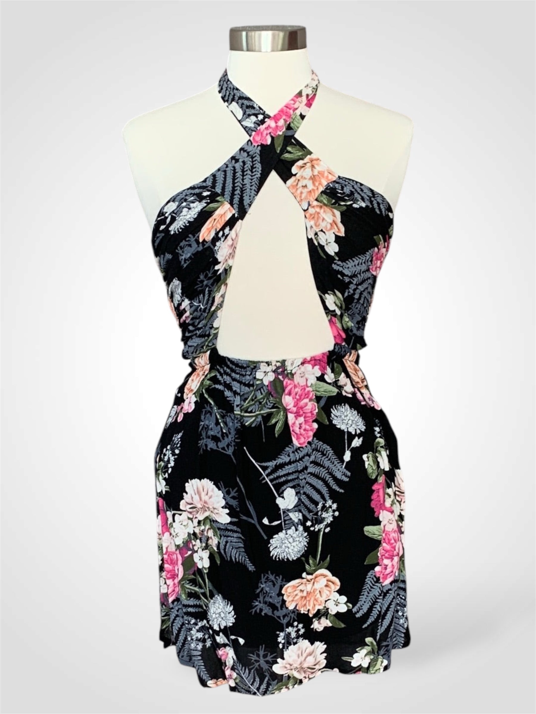 FLOWERED SHORT DRESS