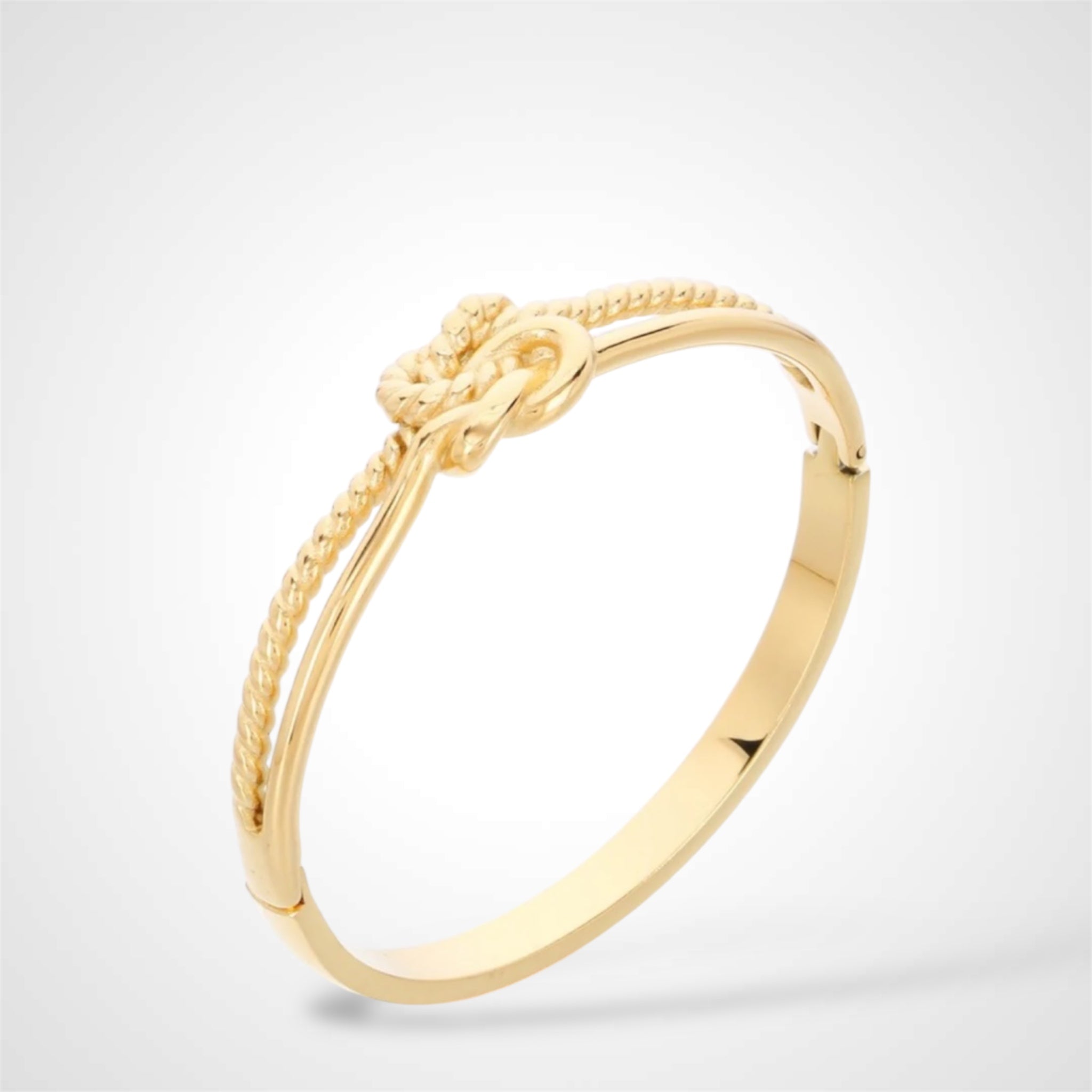 Double Knot Gold Bangle