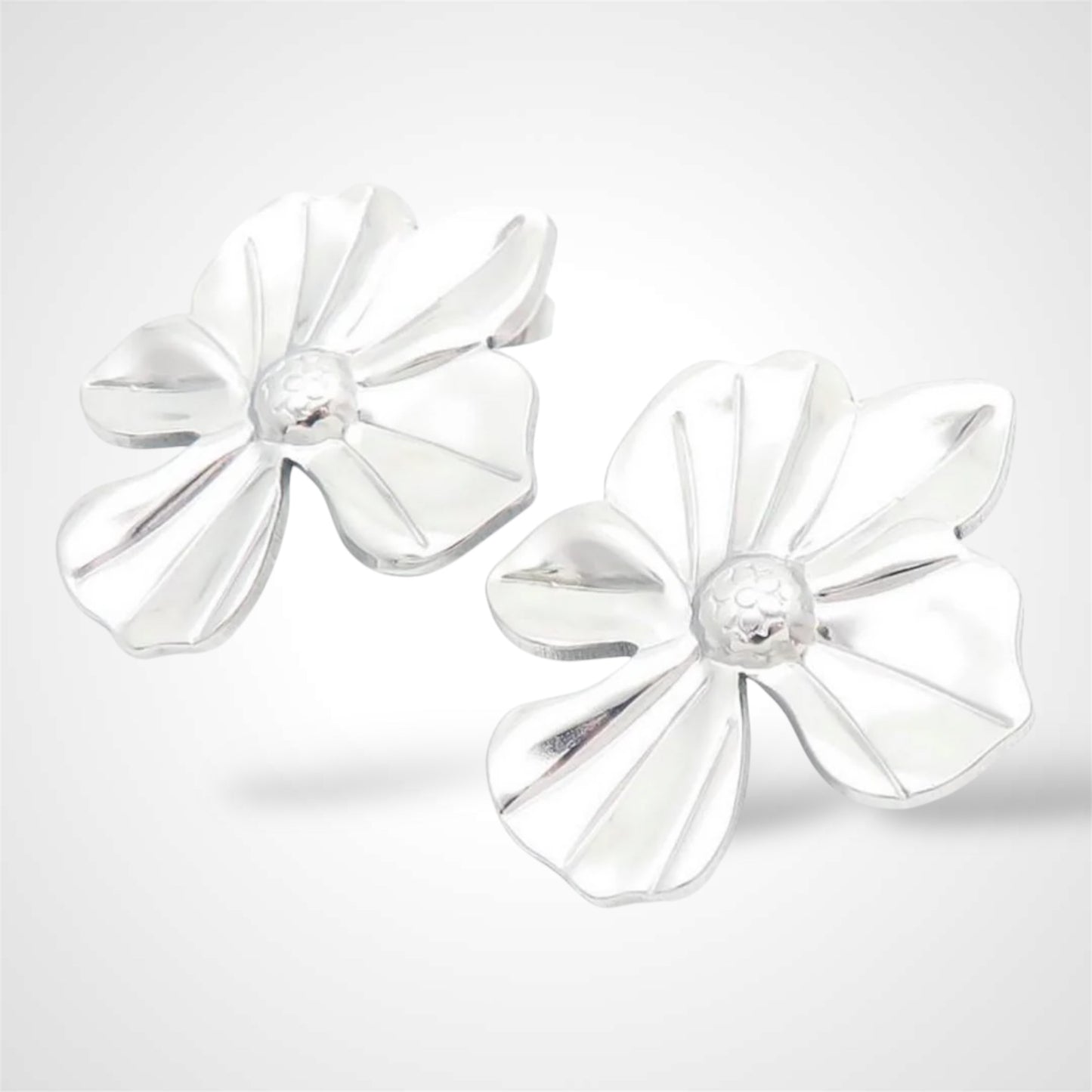 Mi Flor Steel Earrings