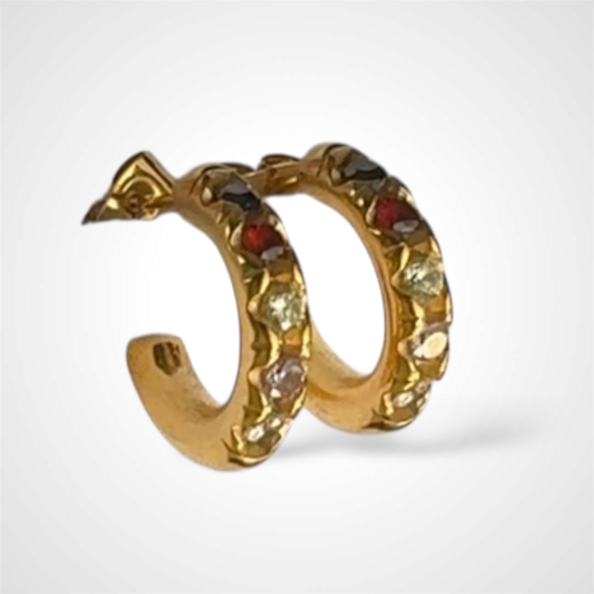 GOLD RAINBOW MINI EARRINGS