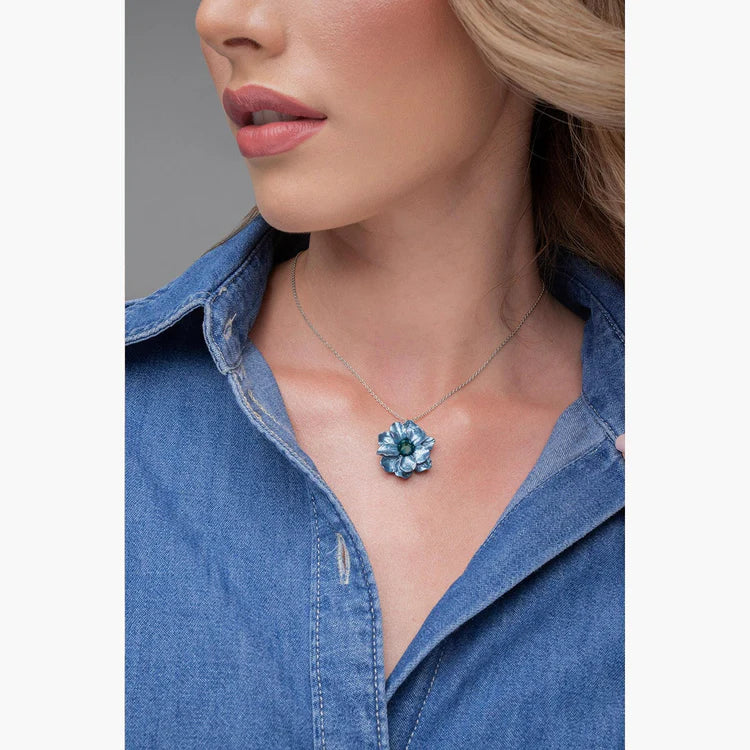 Heavenly Petals Necklace Blue