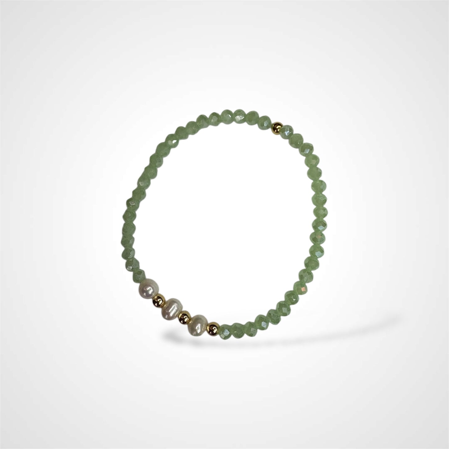 ARIA'S GREEN CRYSTALS BRACELET W PEARLS08
