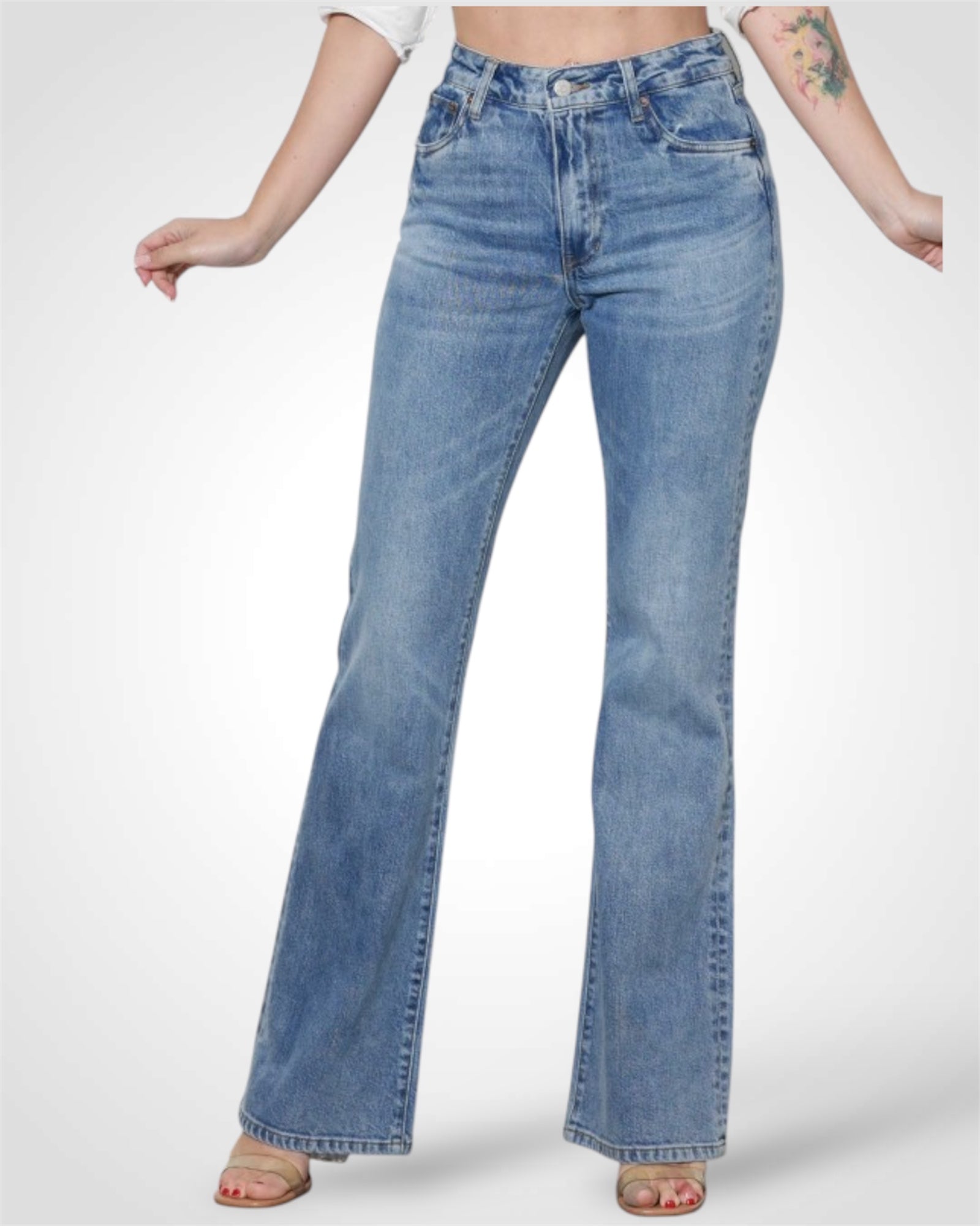 Tinted Wash Bootcut Jeans