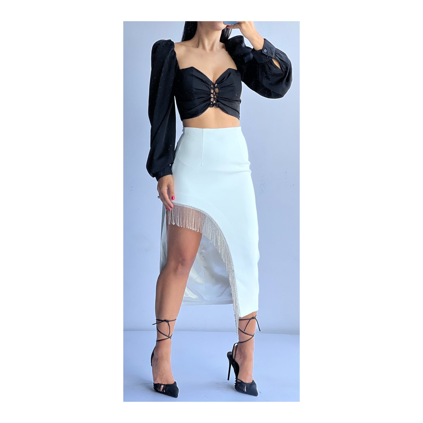Fringe Rhinestone Skirt