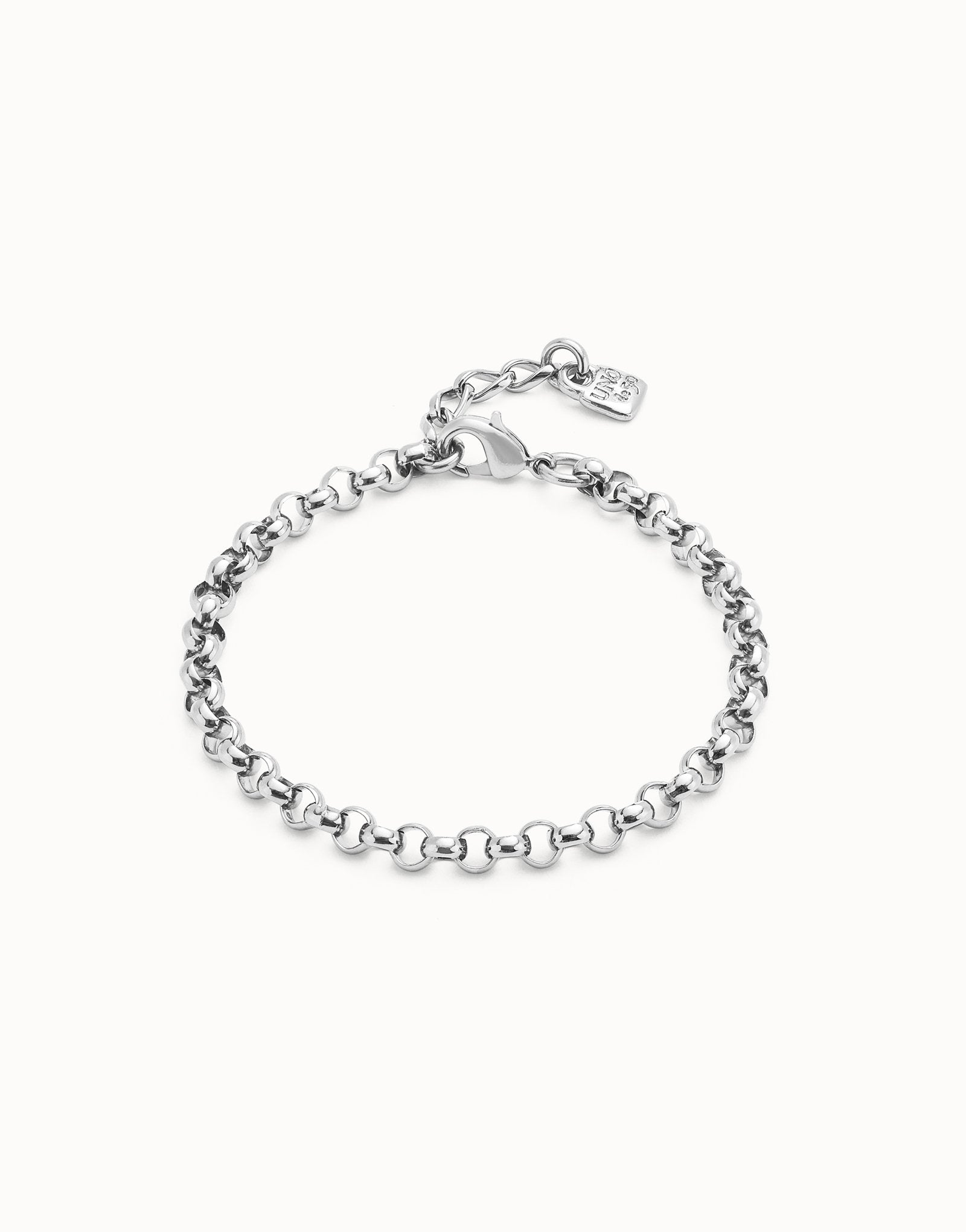 UNO DE 50 - Pulsera cadena bañadas en plata de ley-1
