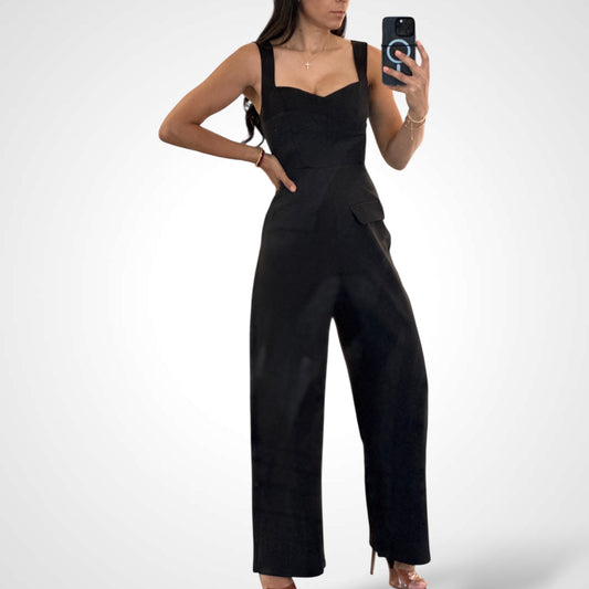 SJQ-Sleeveless Sweetheart Jumpsuit