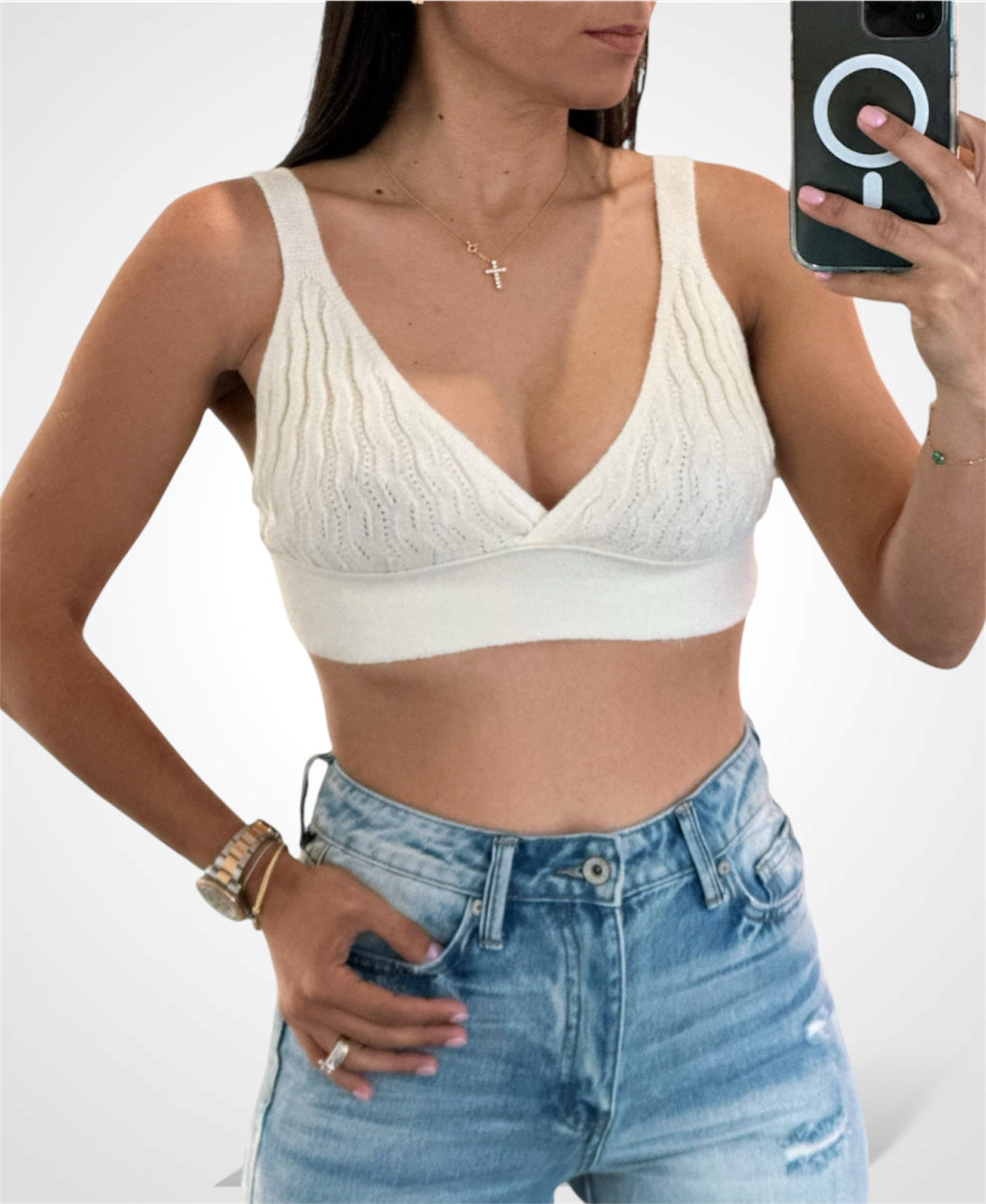 Camille Knitted Bra Top