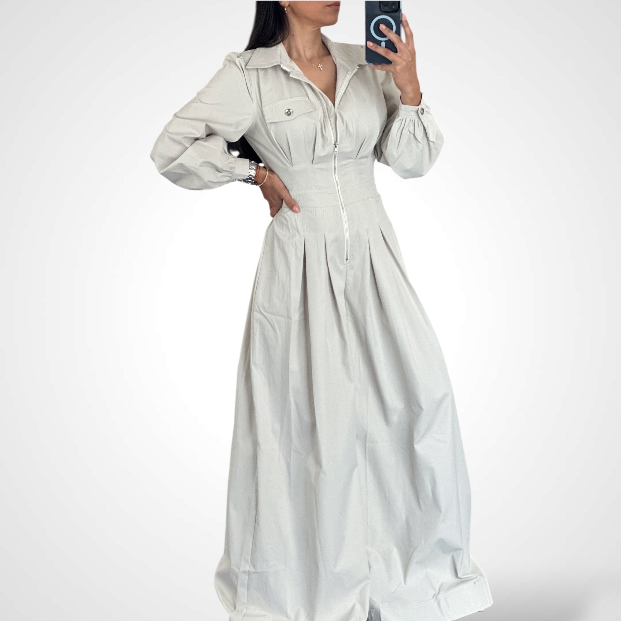 LONG SLEEVE WIDE LEG JUMPSUIT