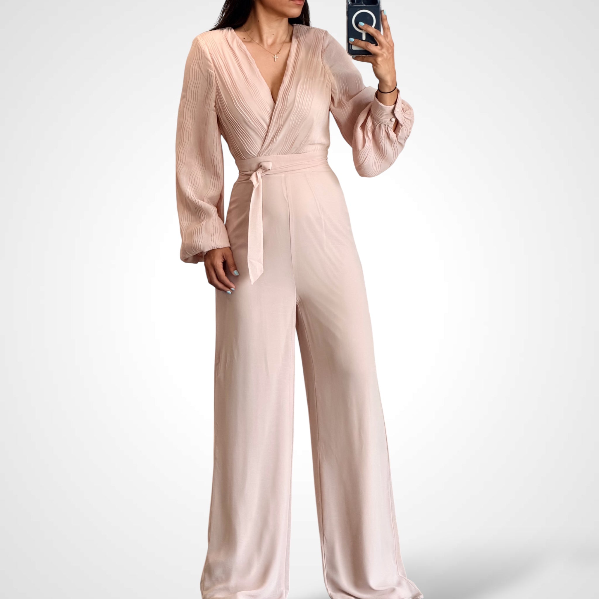 Surplice Jumpsuit•-1