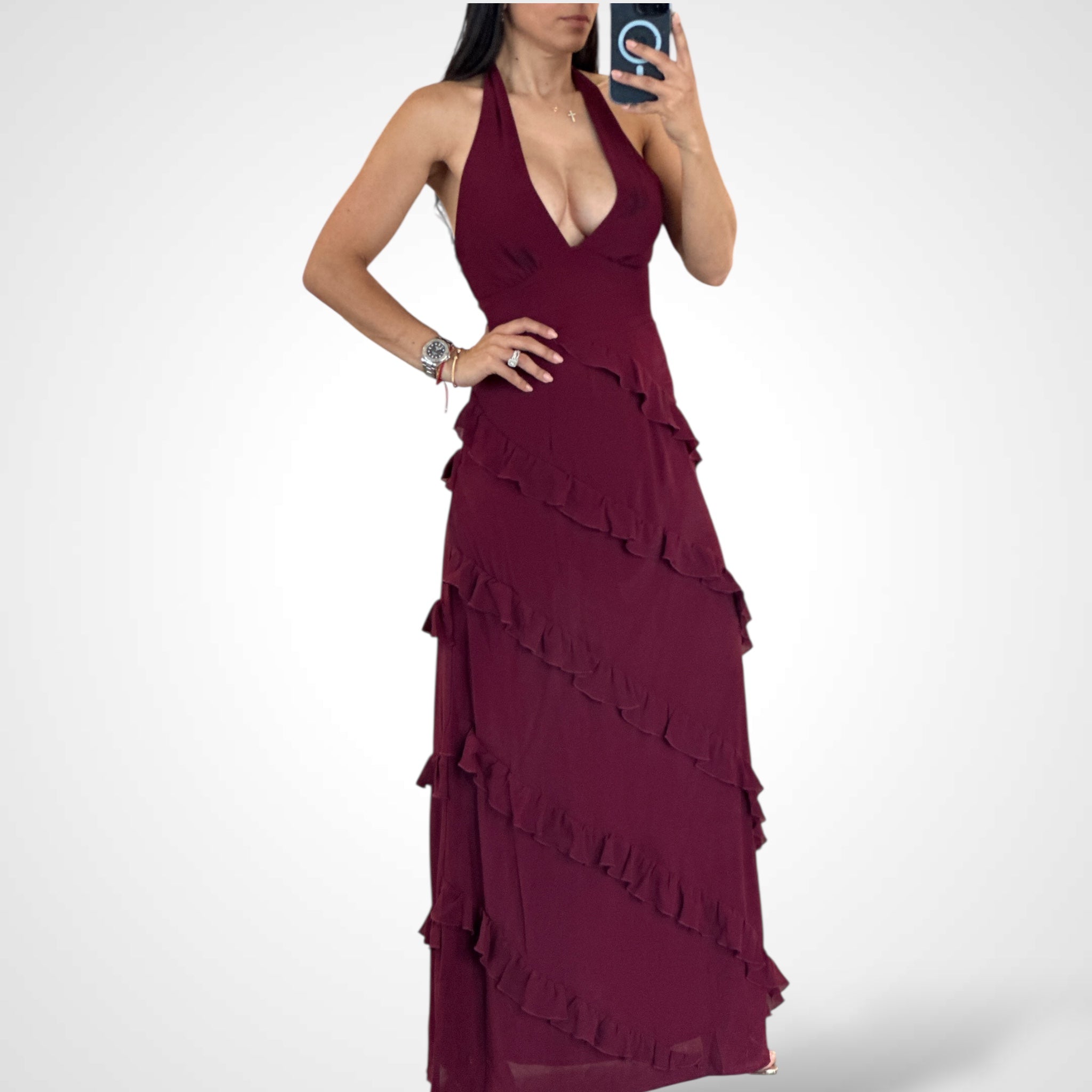 WINE MAXI DRESS