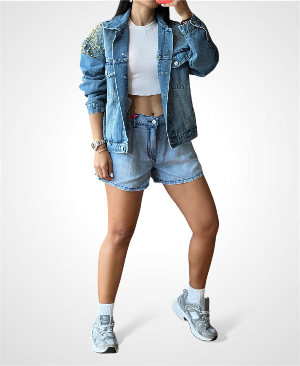 Spike Studded Denim Jacket