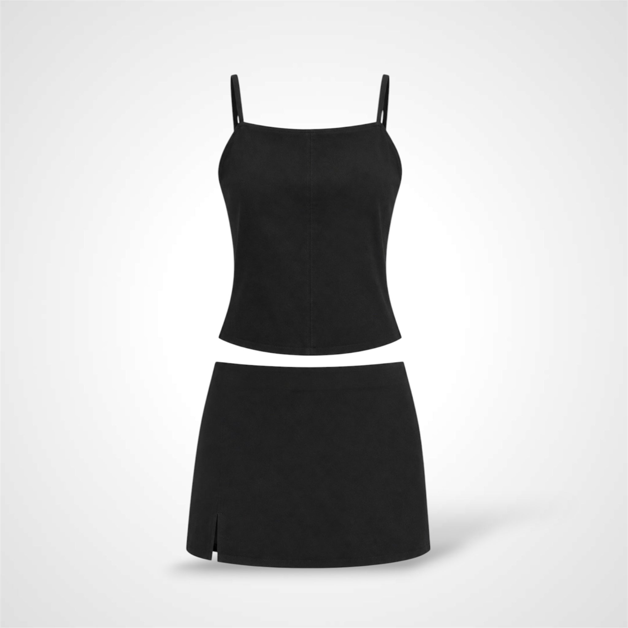 STRAPPY STRAIGHT NECK TOP & SKORT-4