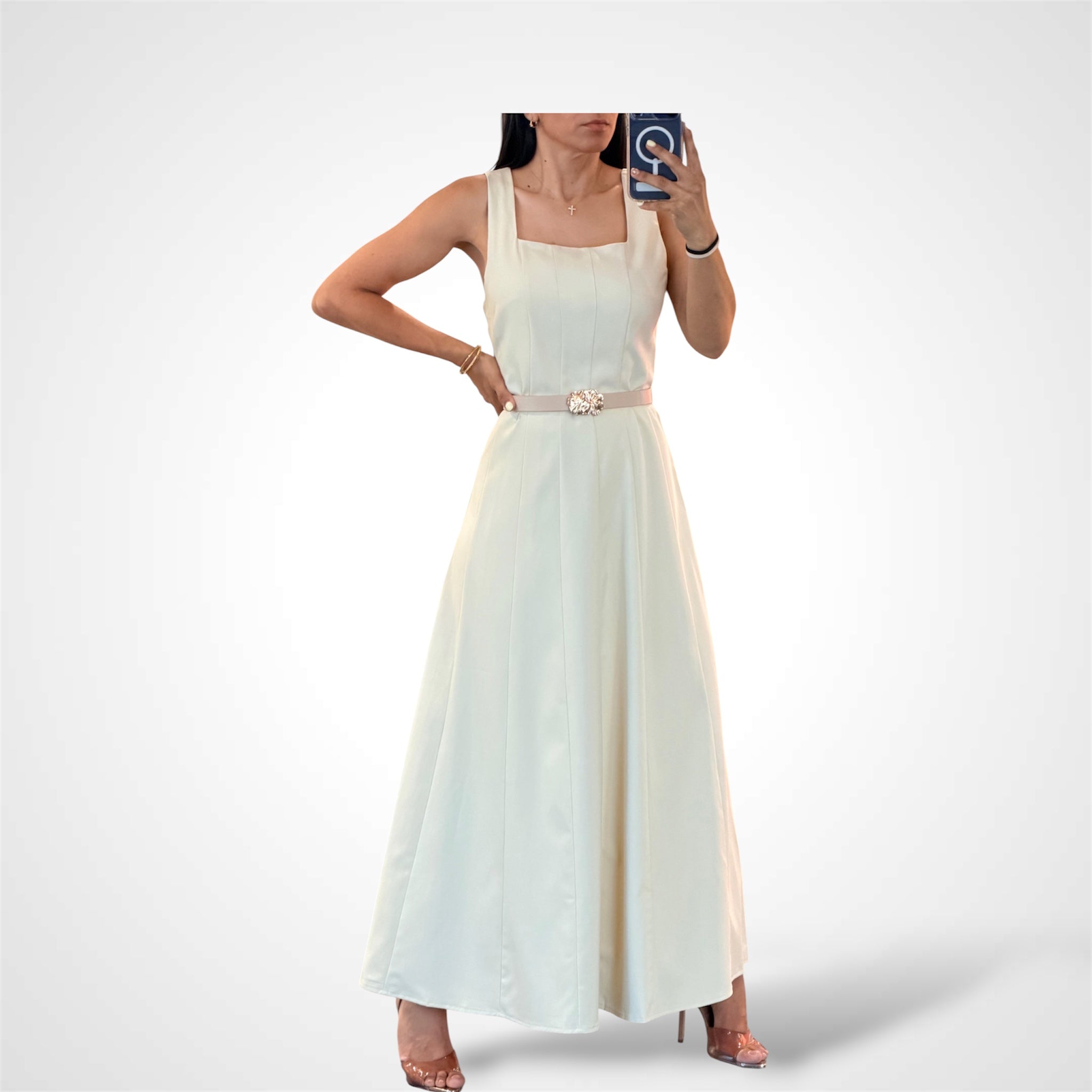 Beige Maxi Dress-1