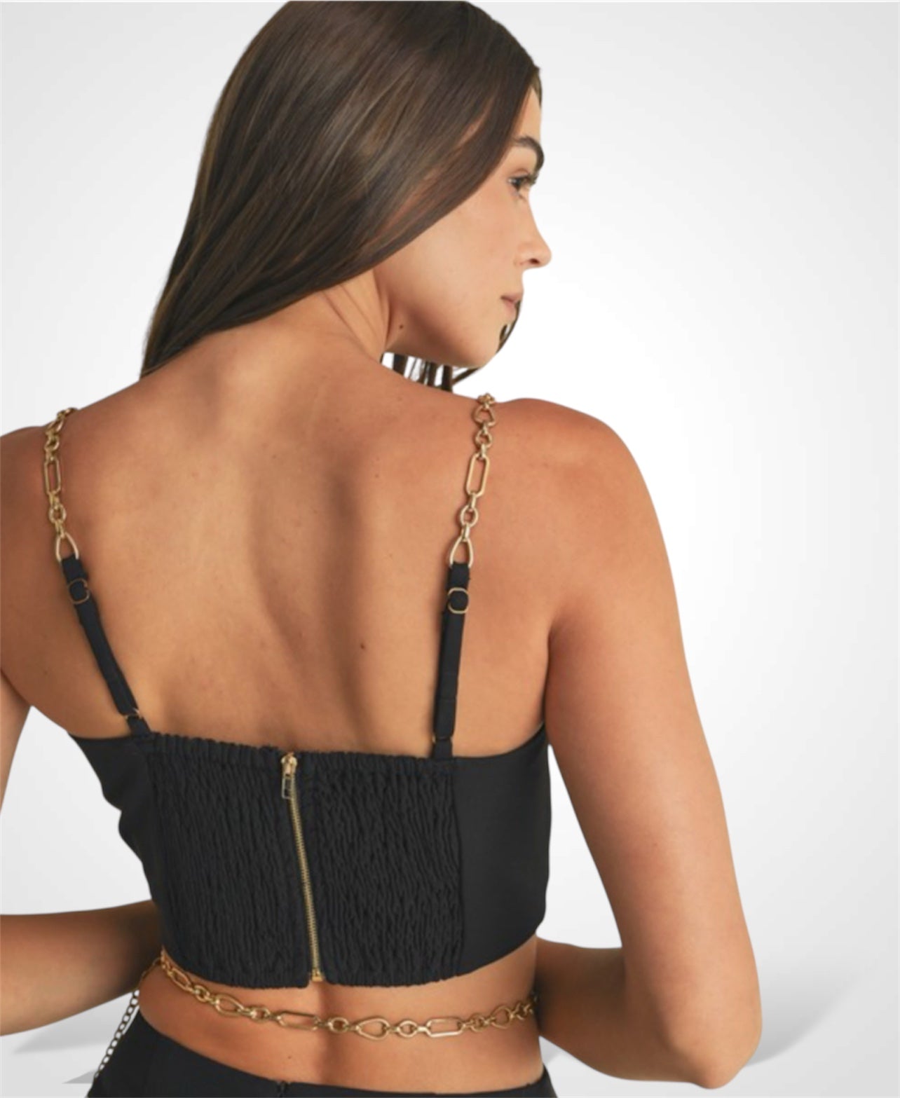 Chain detail Crop top•-3