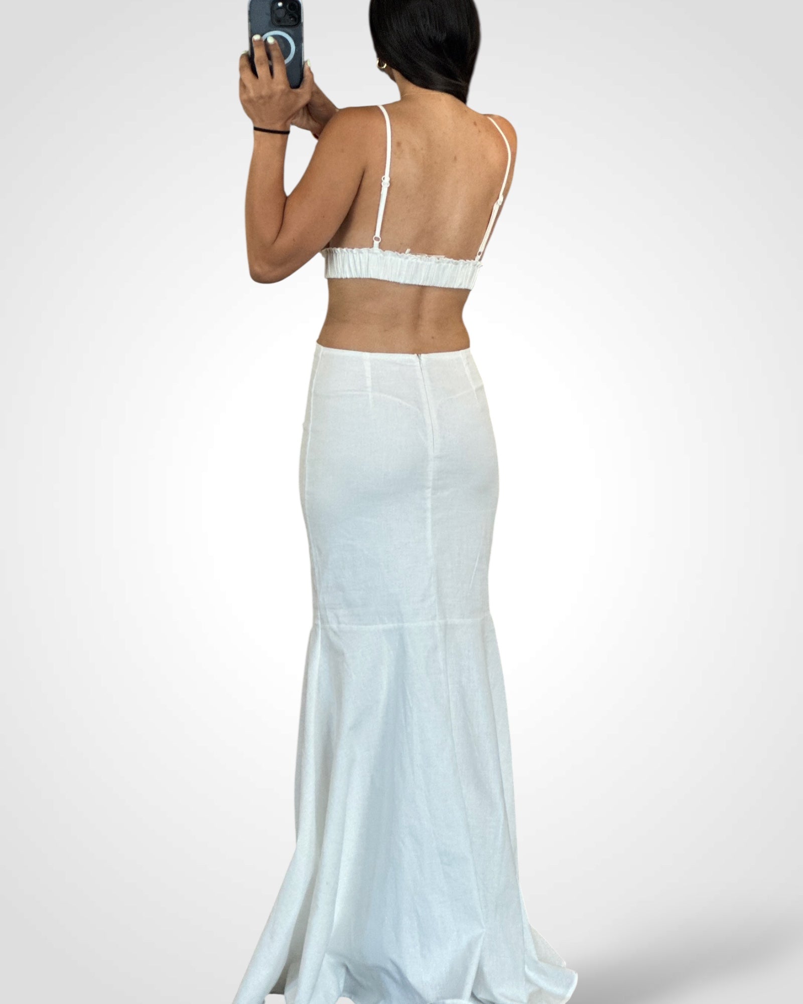 WHITE ITALIAN LOVE MAXI DRESS