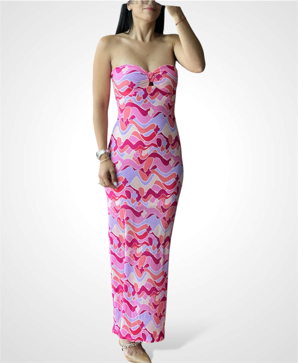 Pink Lilac Tube Maxi Dress