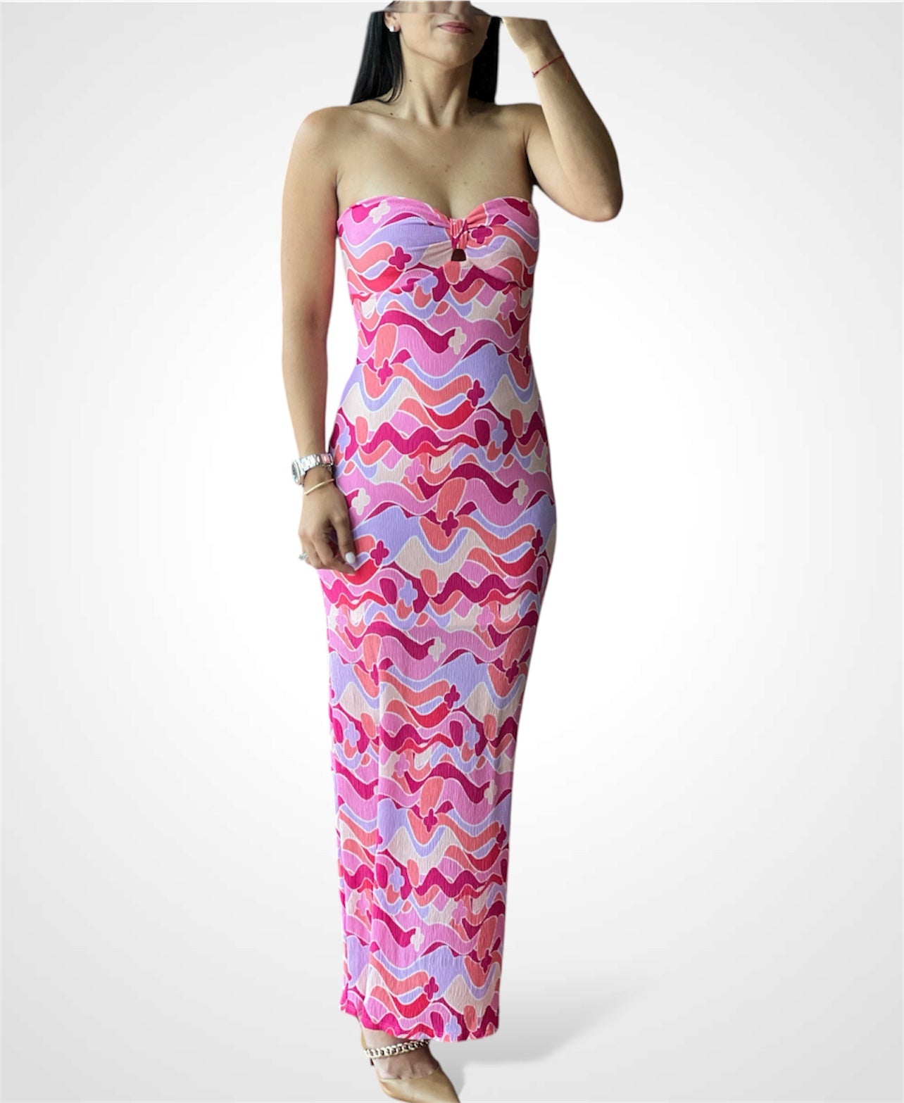 Pink Lilac Tube Maxi Dress