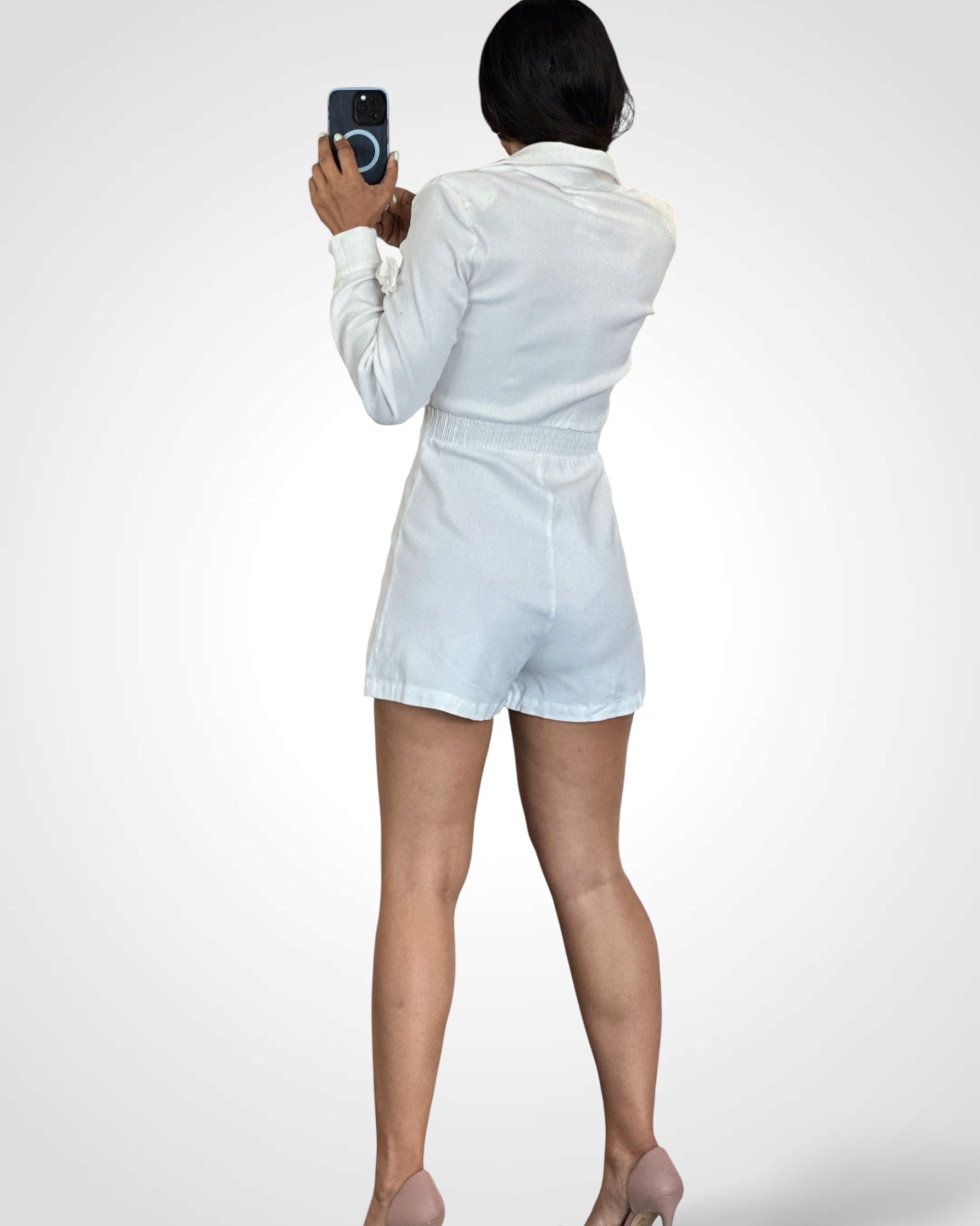 Solid Color Romper•-3