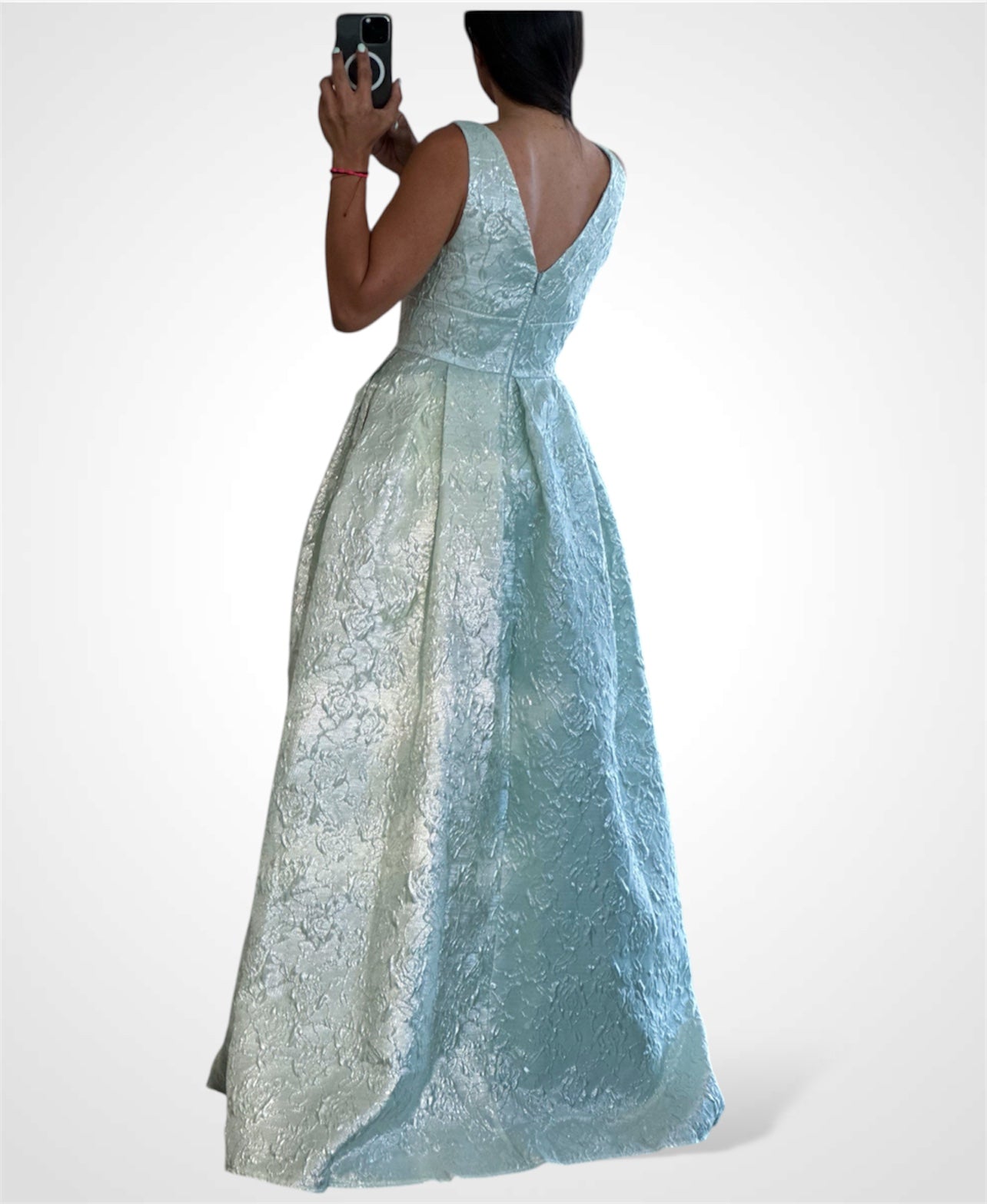 SAGE WOVEN LONG DRESS