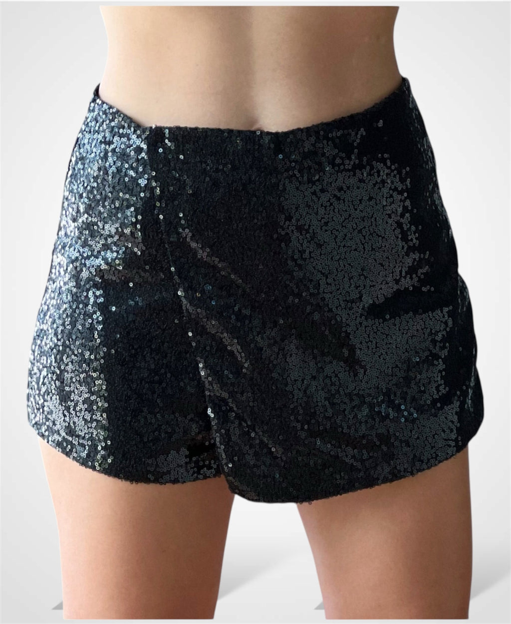Black Sequin Party Skort