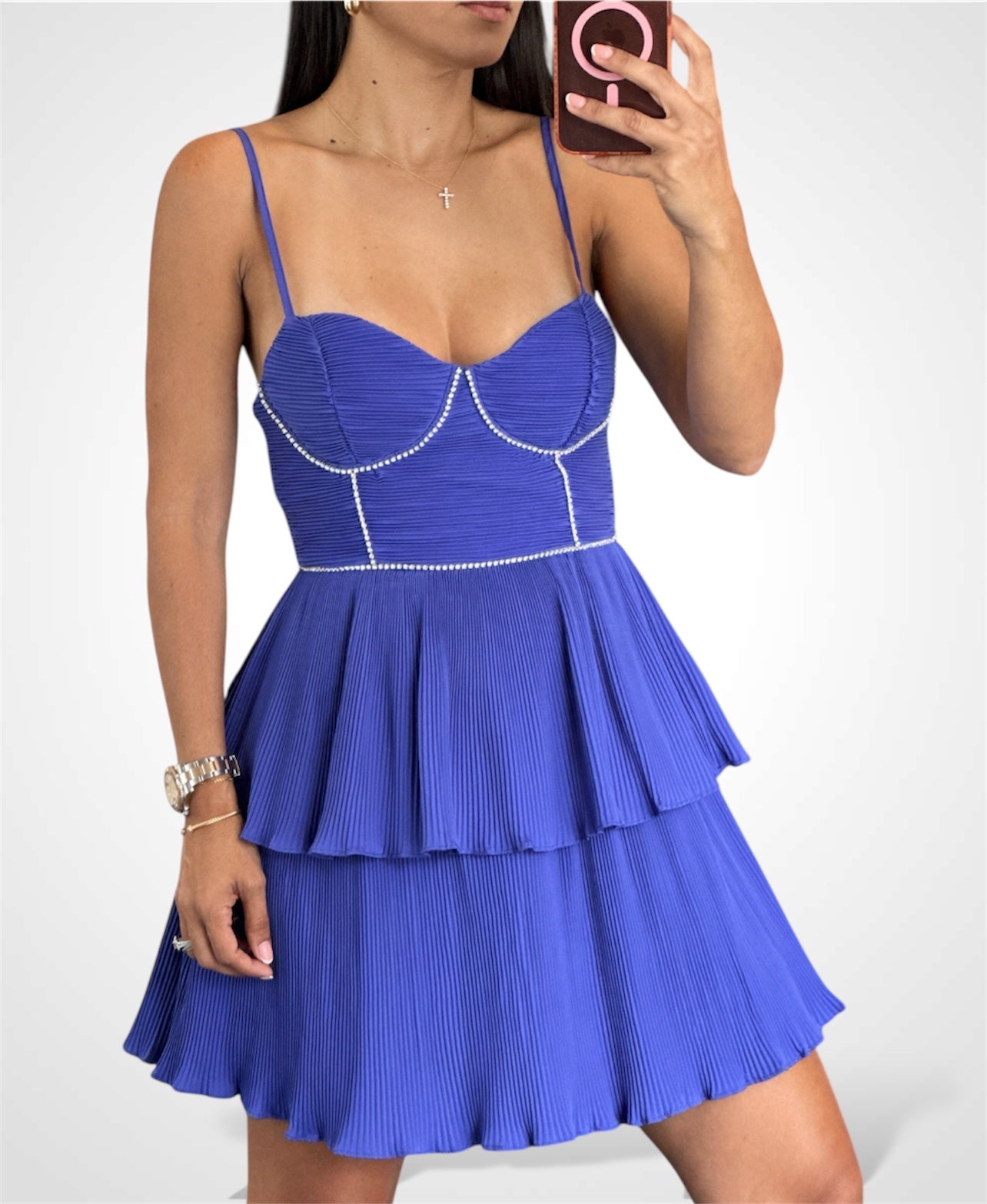 RUFFLE DETAIL DRESS-1