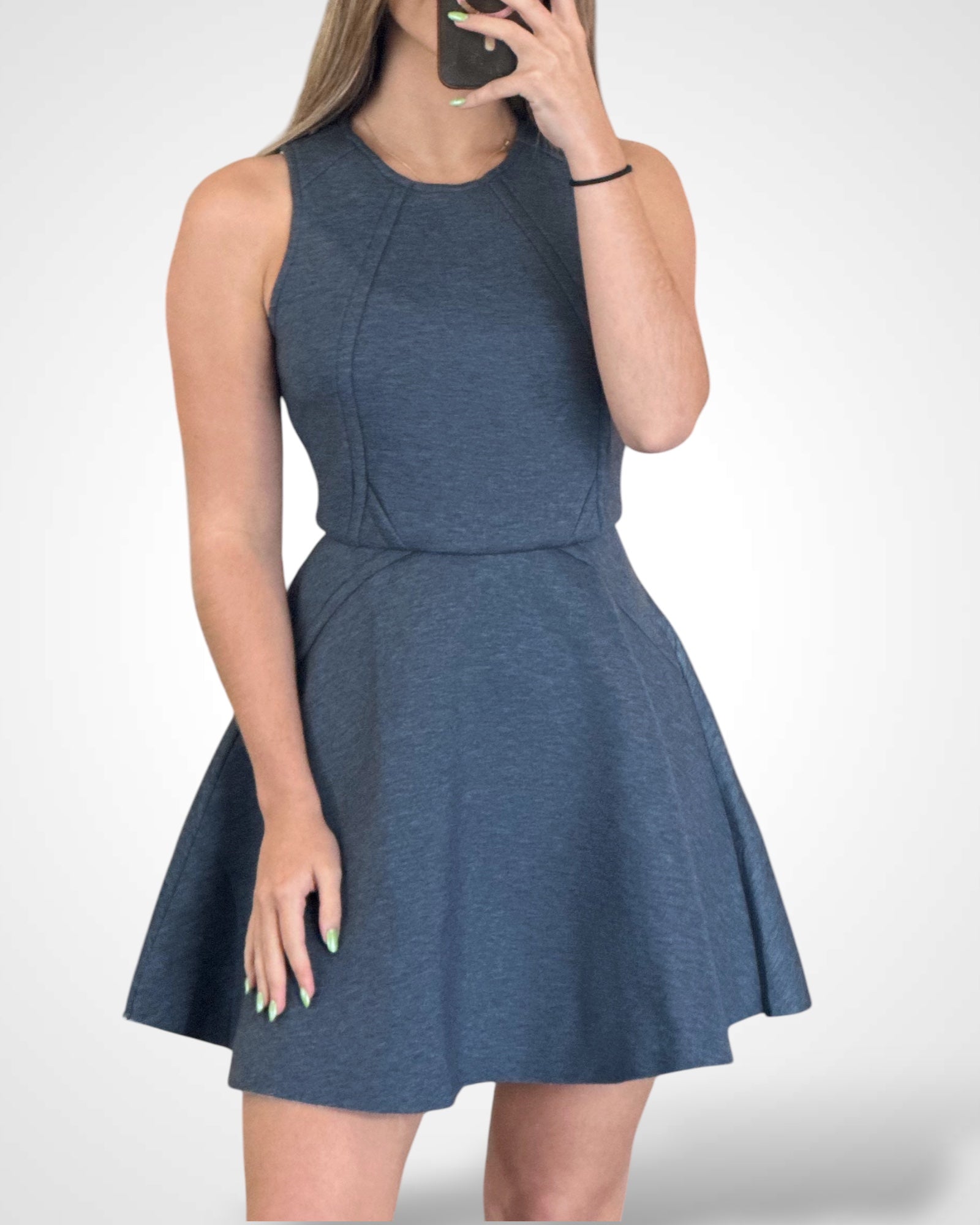 Sleeveless Flared Short Dress