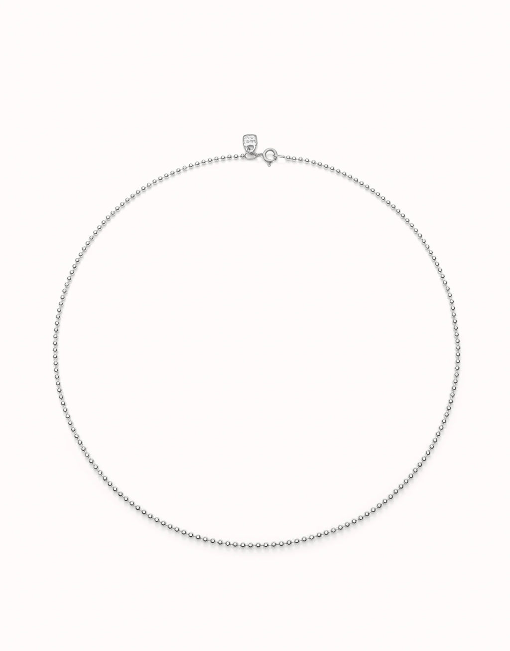 Uno de 50 Sterling silver-plated short chain with beads.