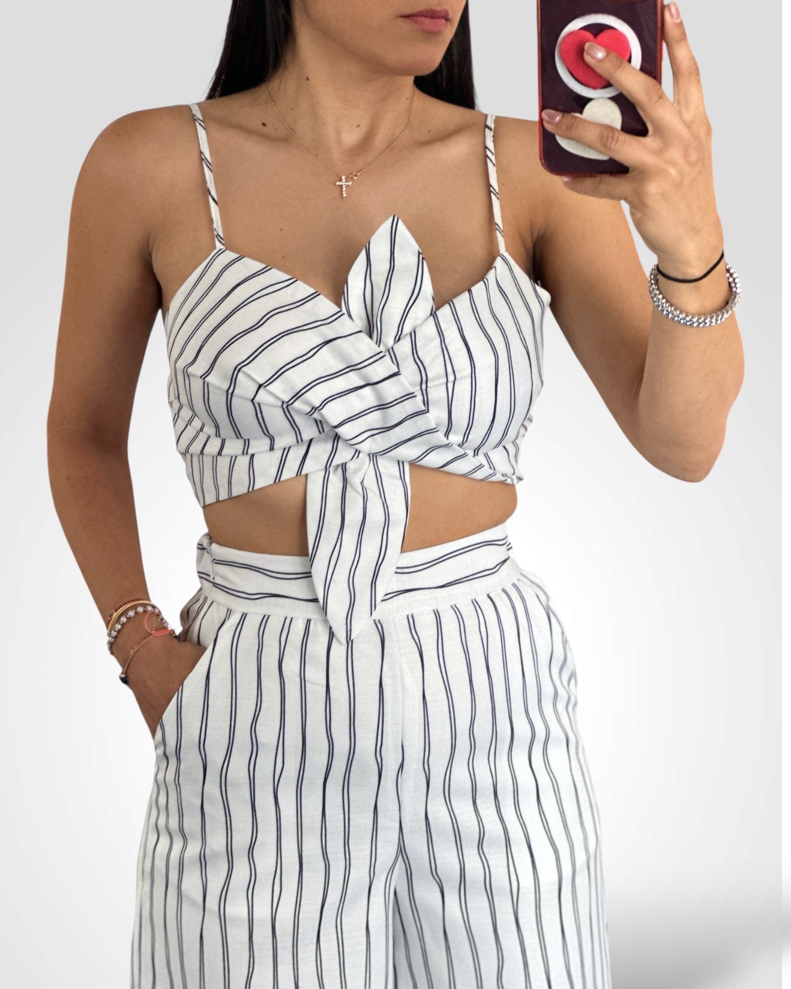 Petal Cross Cropped Tank Top•