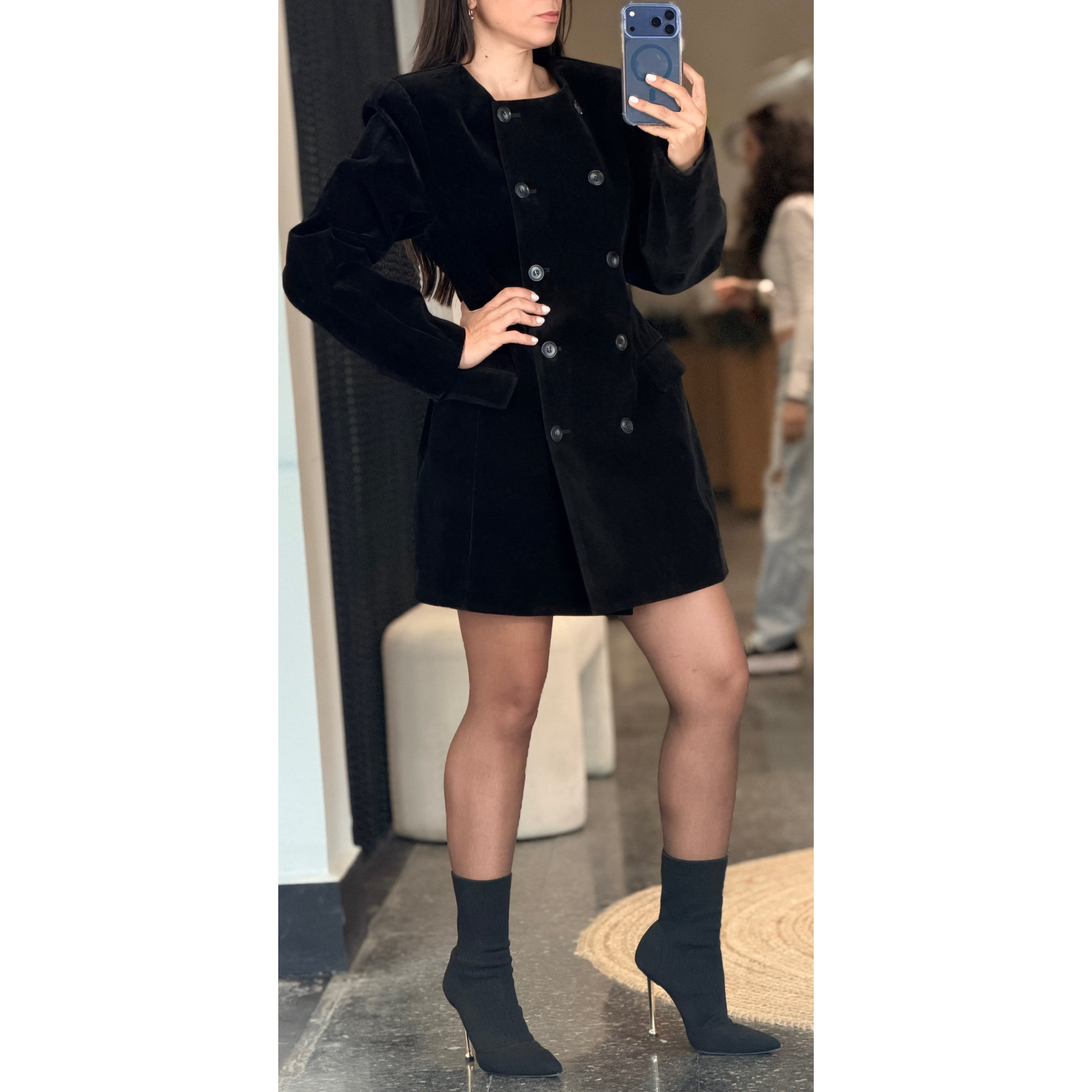 Velvet Blazer Dress•-2