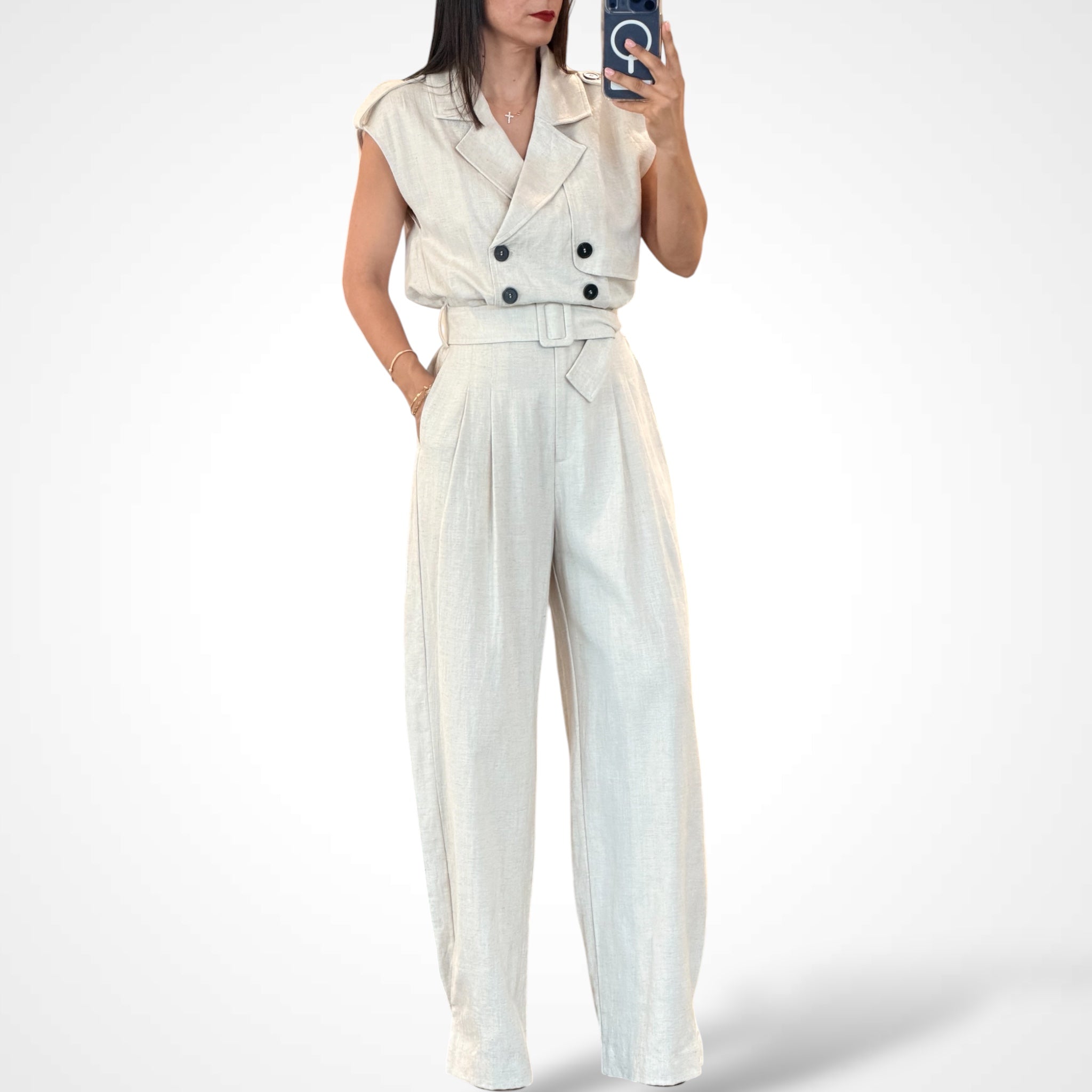 Lapel Collar Jumpsuit-1